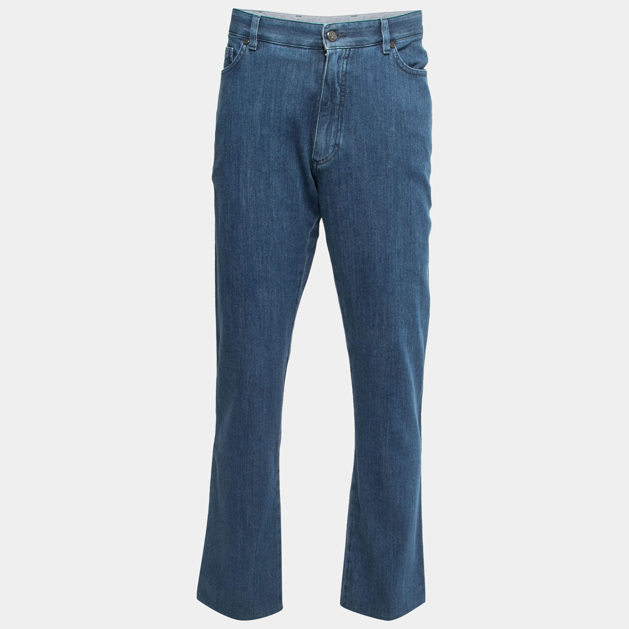 Pre Owned Ermenegildo Zegna Blue Denim Jeans XXL Waist 38"