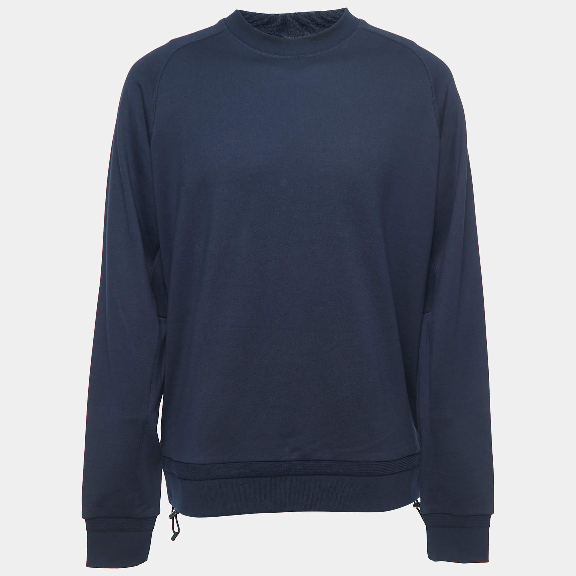 Pre Owned Ermenegildo Zegna Navy Blue Crew Neck Sweatshirt XL  