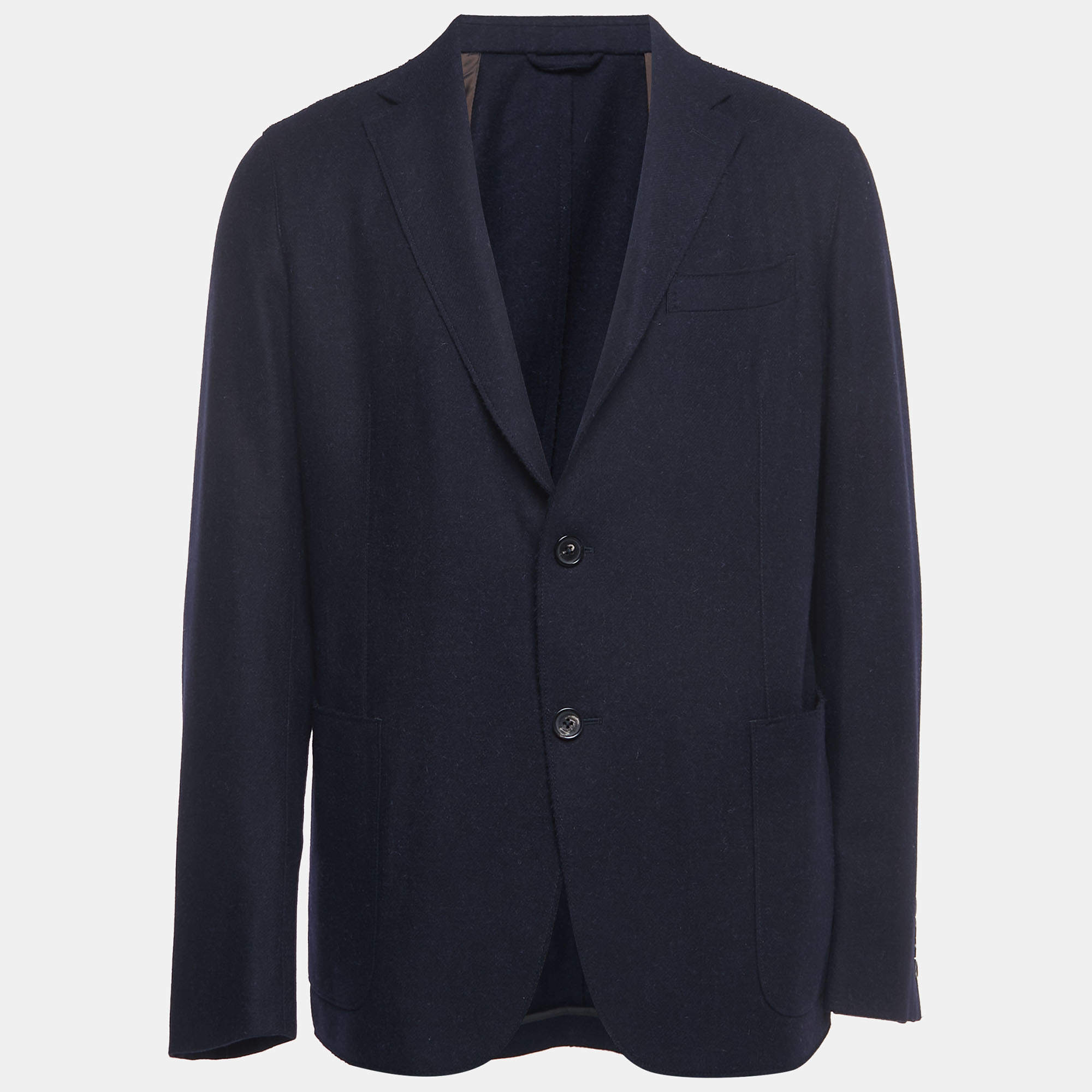 Ermenegildo Zegna Navy Blue Wool Blend Single Breasted Blazer XXL