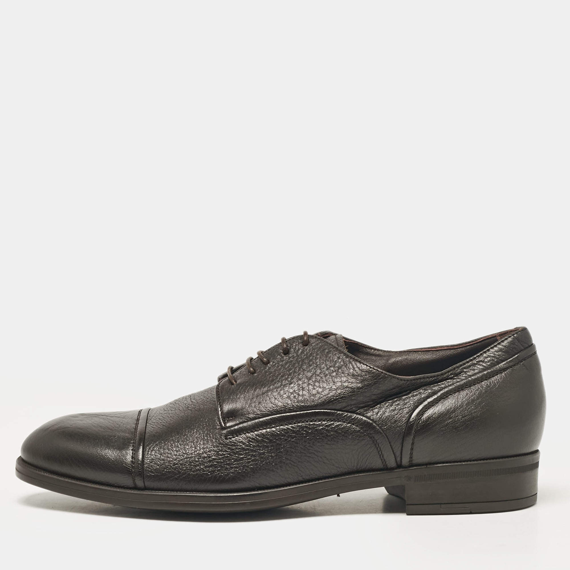 Ermenegildo Zegna Brown Leather lace Up Derby Size 40