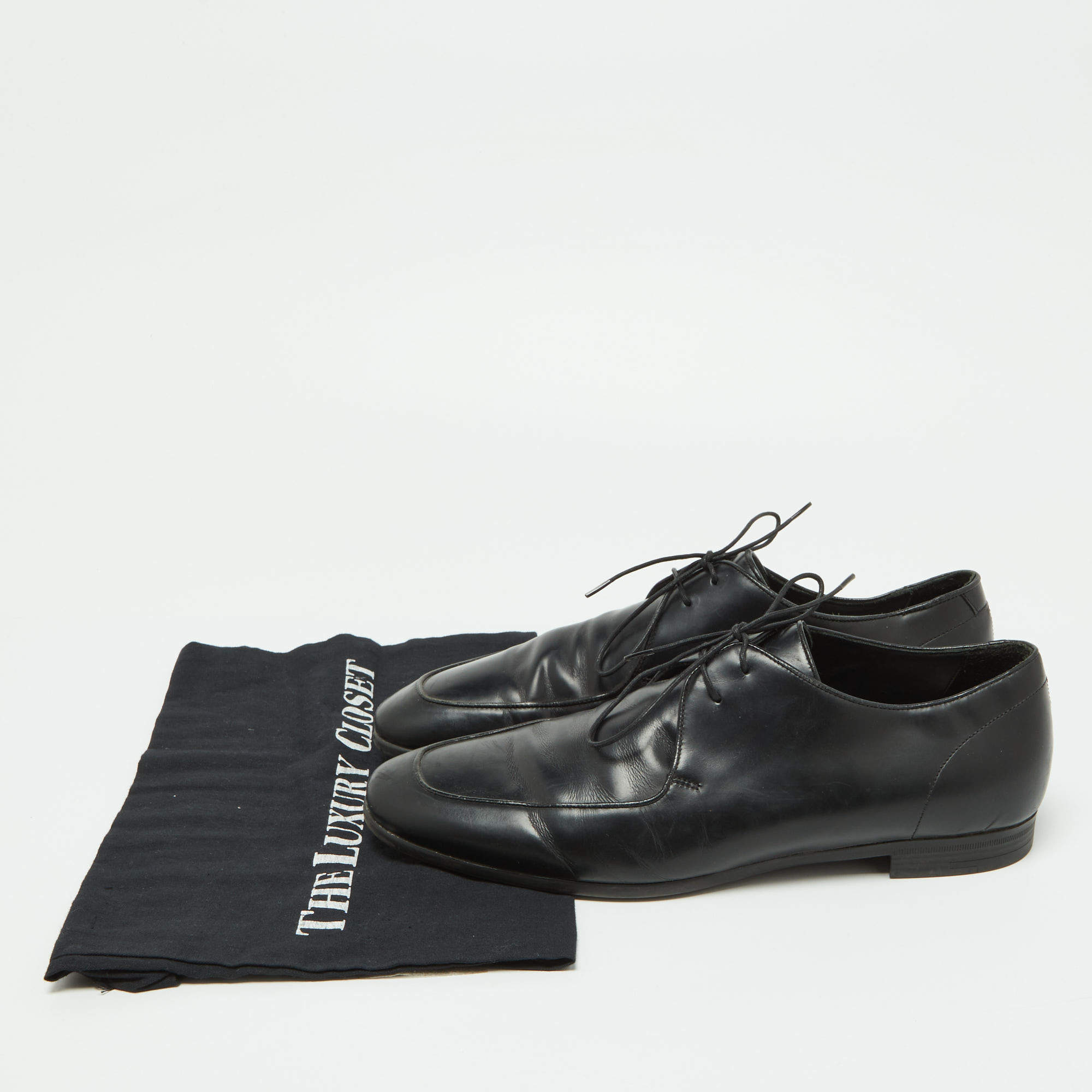 Zegna Patent Leather Oxford Shoes in Black for Men