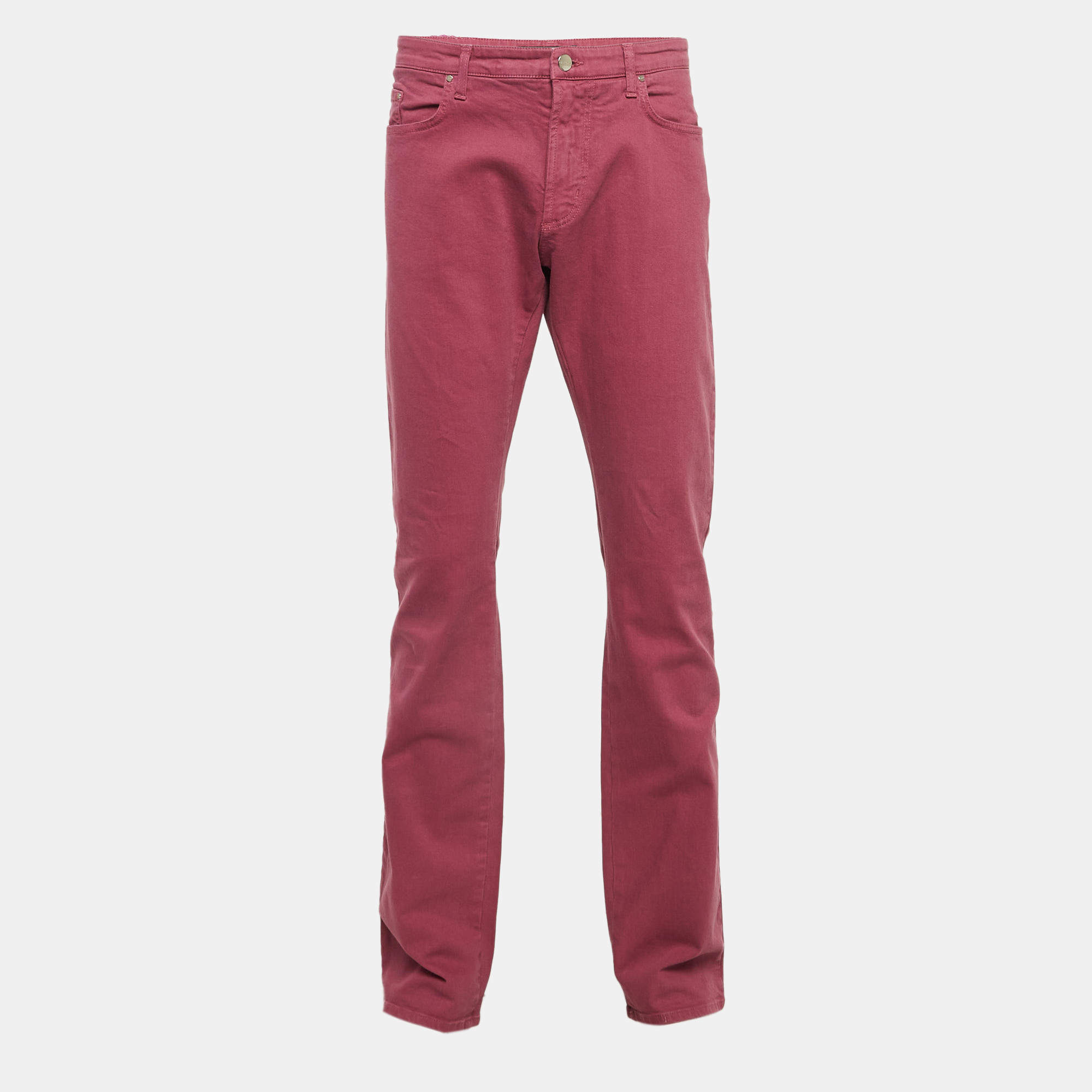 Pre Owned Etro Purple Denim Badge Detail Jeans XXL Waist 38"