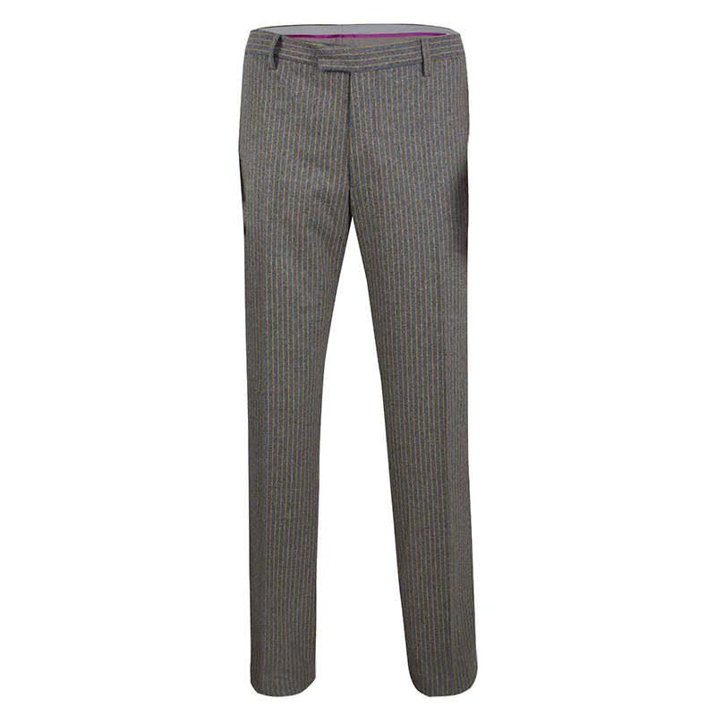 off white yellow stripe pants