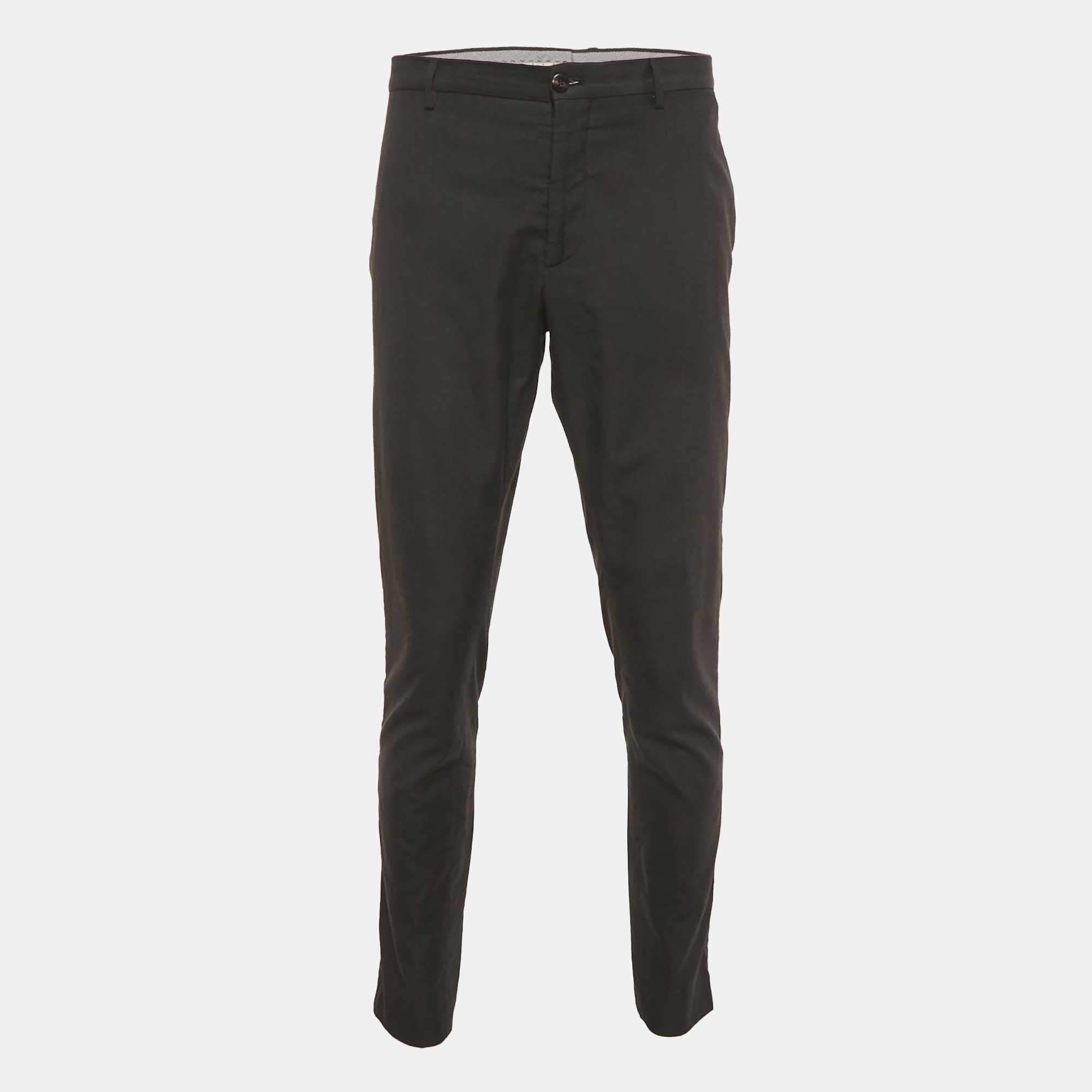 Pre Owned Etro Dark Grey Wool Blend Formal Trousers XXL