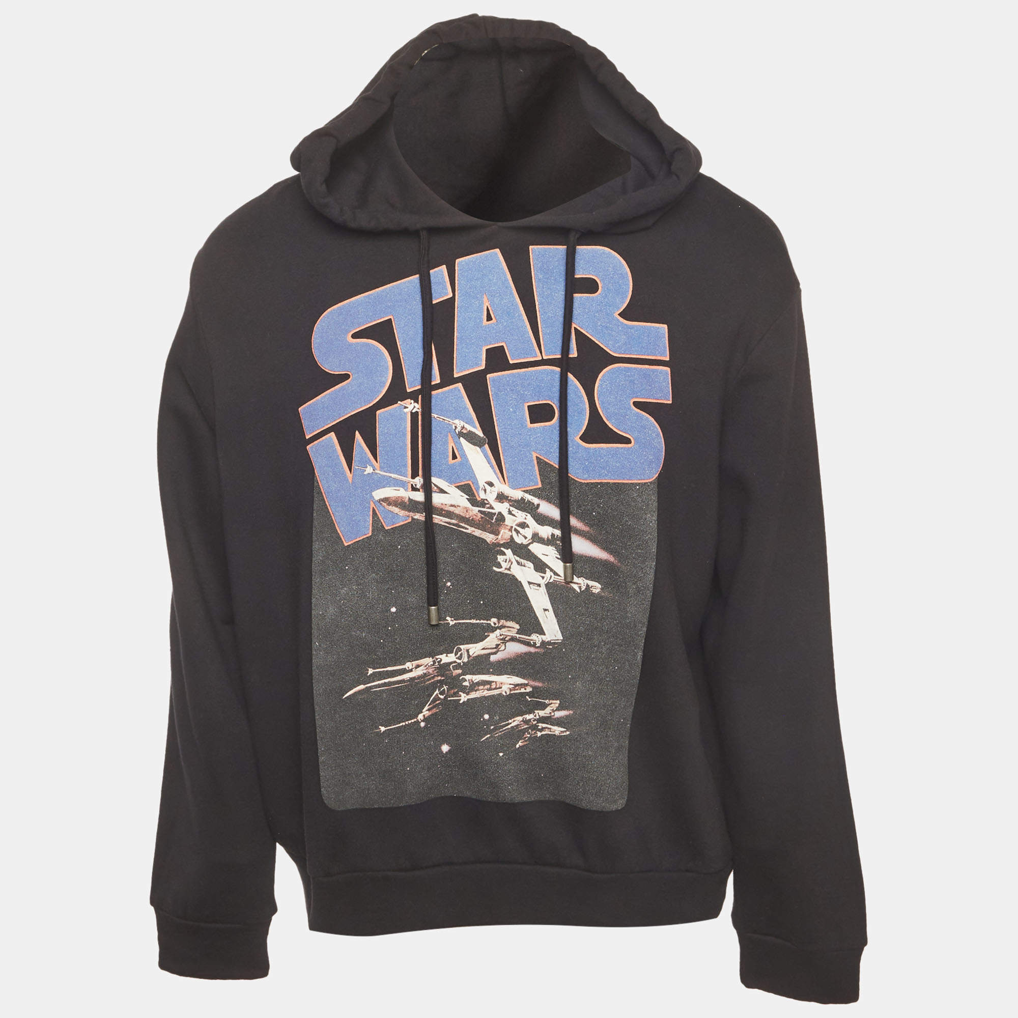 Pre Owned Etro x Star Wars Black Printed Cotton Hoodie L