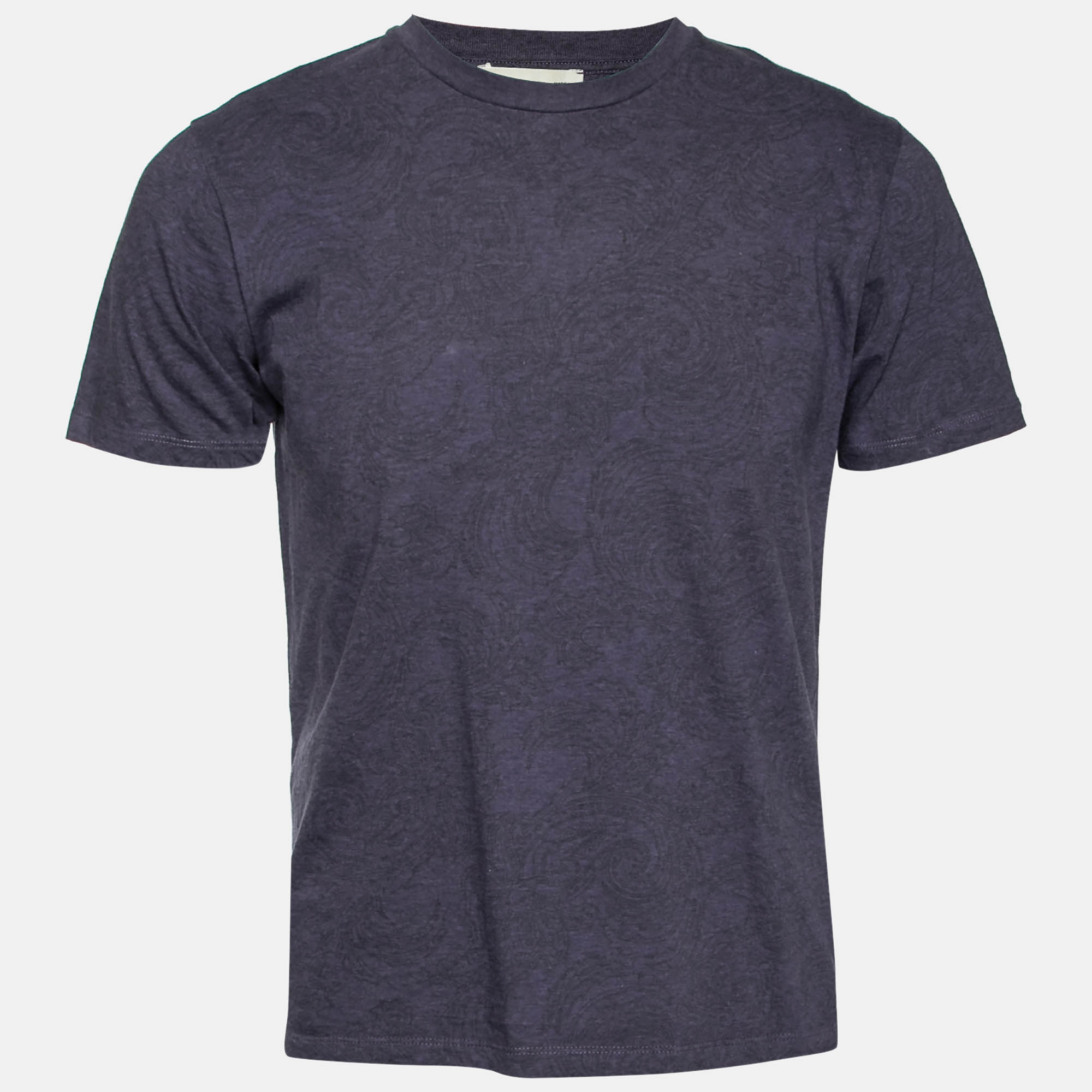 Pre Owned Etro Purple Patterned Cotton Short Sleeve T-Shirt S
