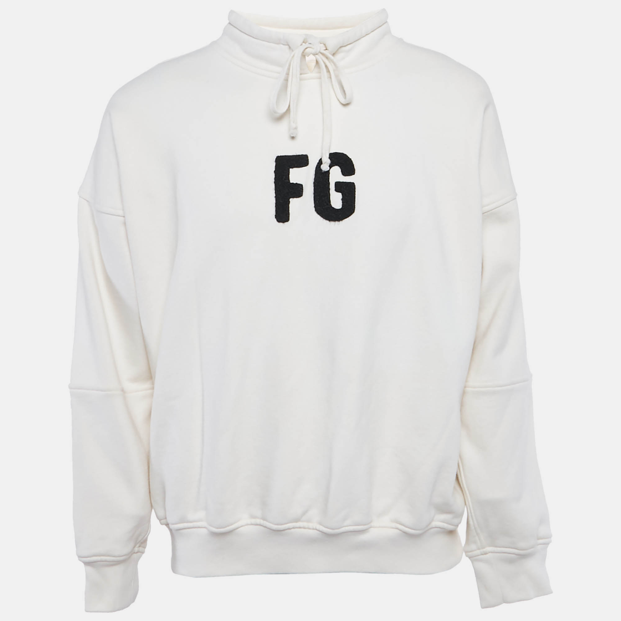 مملوكة مسبقًا سويتشرت فير أوف غود سكس كولكشن عنق وهمي قطن بيج مقاس صغير (سمول)