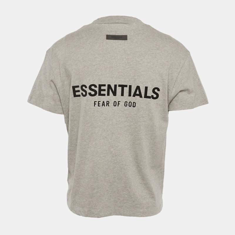 Fear of God Black Synthetic Logo Print Long Sleeved Mesh-Jersey T