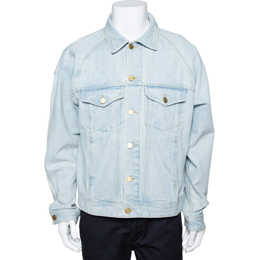 Fear Of God Fifth Collection Light Blue Denim Trucker Jacket M