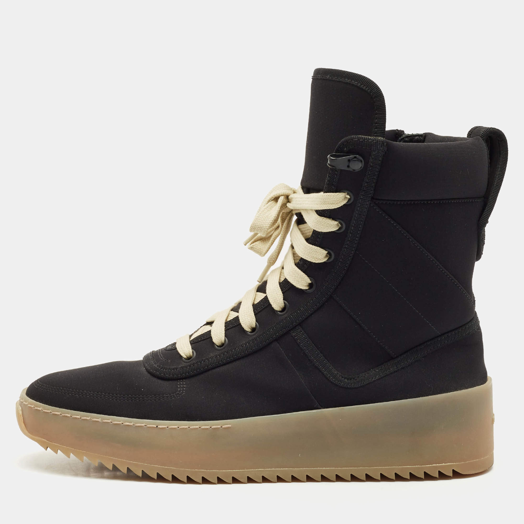 Fear of God Black Neoprene Jungle High Top Sneakers Size 41