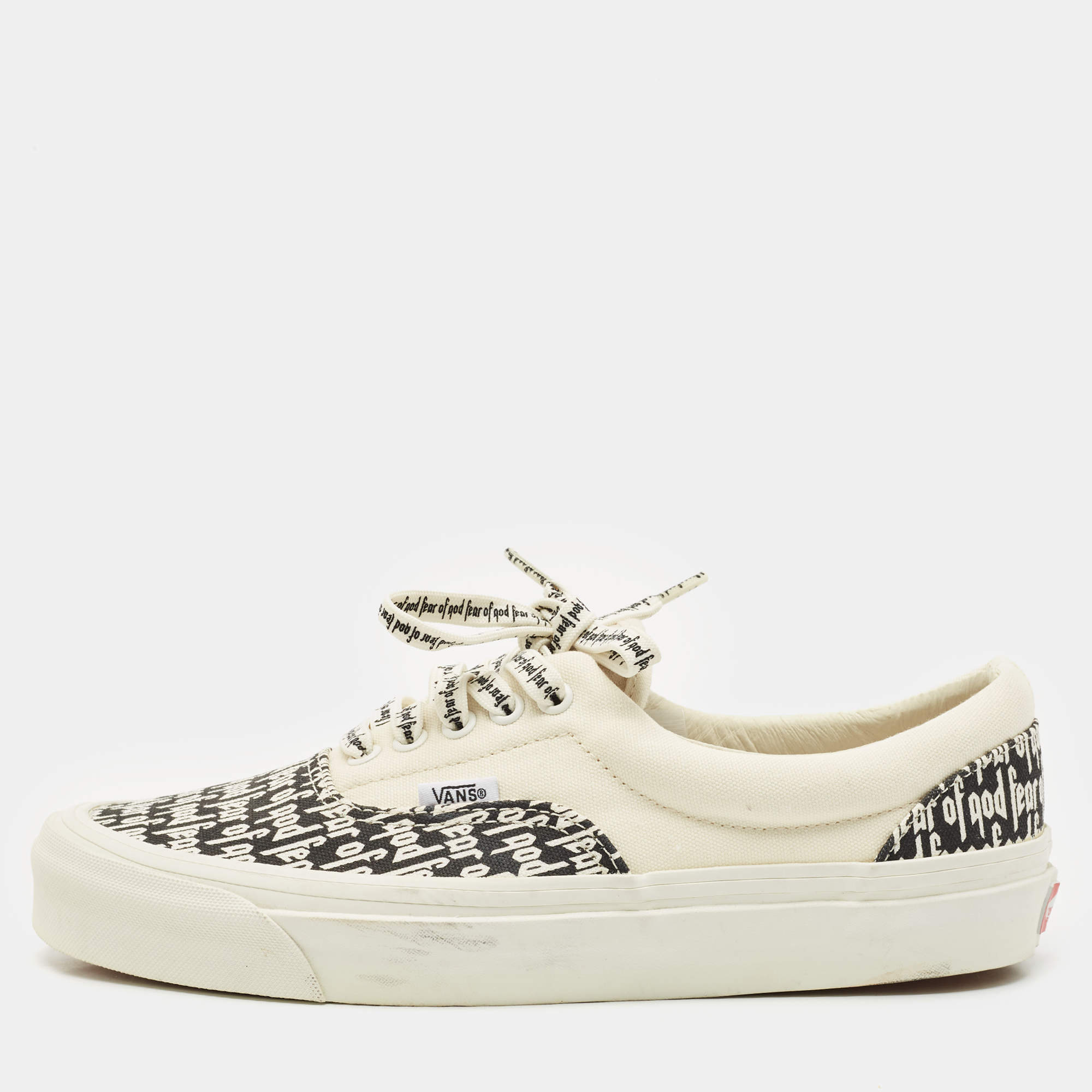 Fear of God x Vans White/Black Canvas Era 95 DX Sneakers Size 42