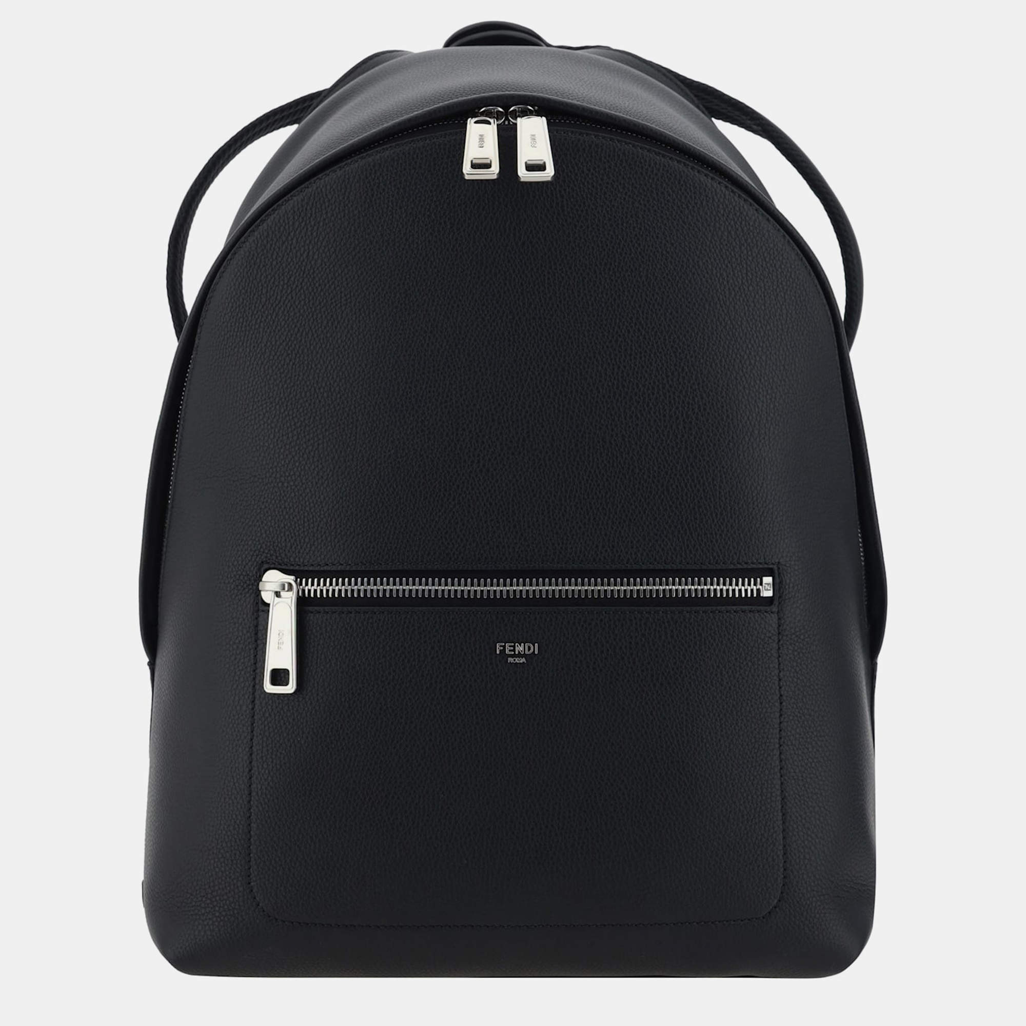 Fendi Black Leather backpack