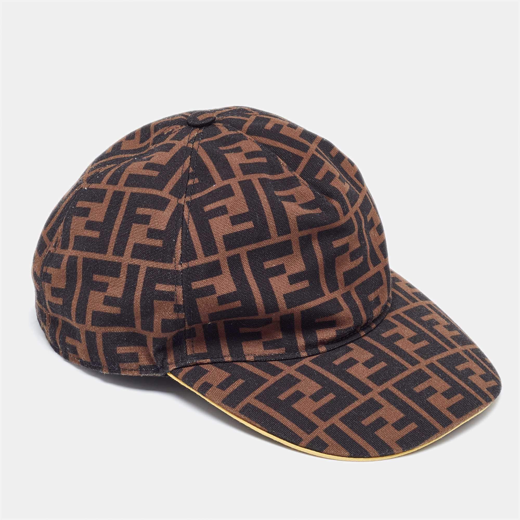 Fendi Brown/Black Monogram Canvas Baseball Cap 