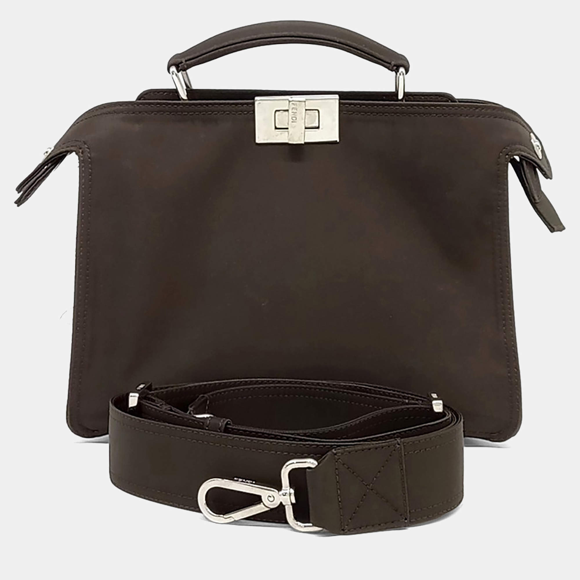 مملوكة مسبقًا حقيبة فندي قماش بني بيكابو آي سي يو ميني