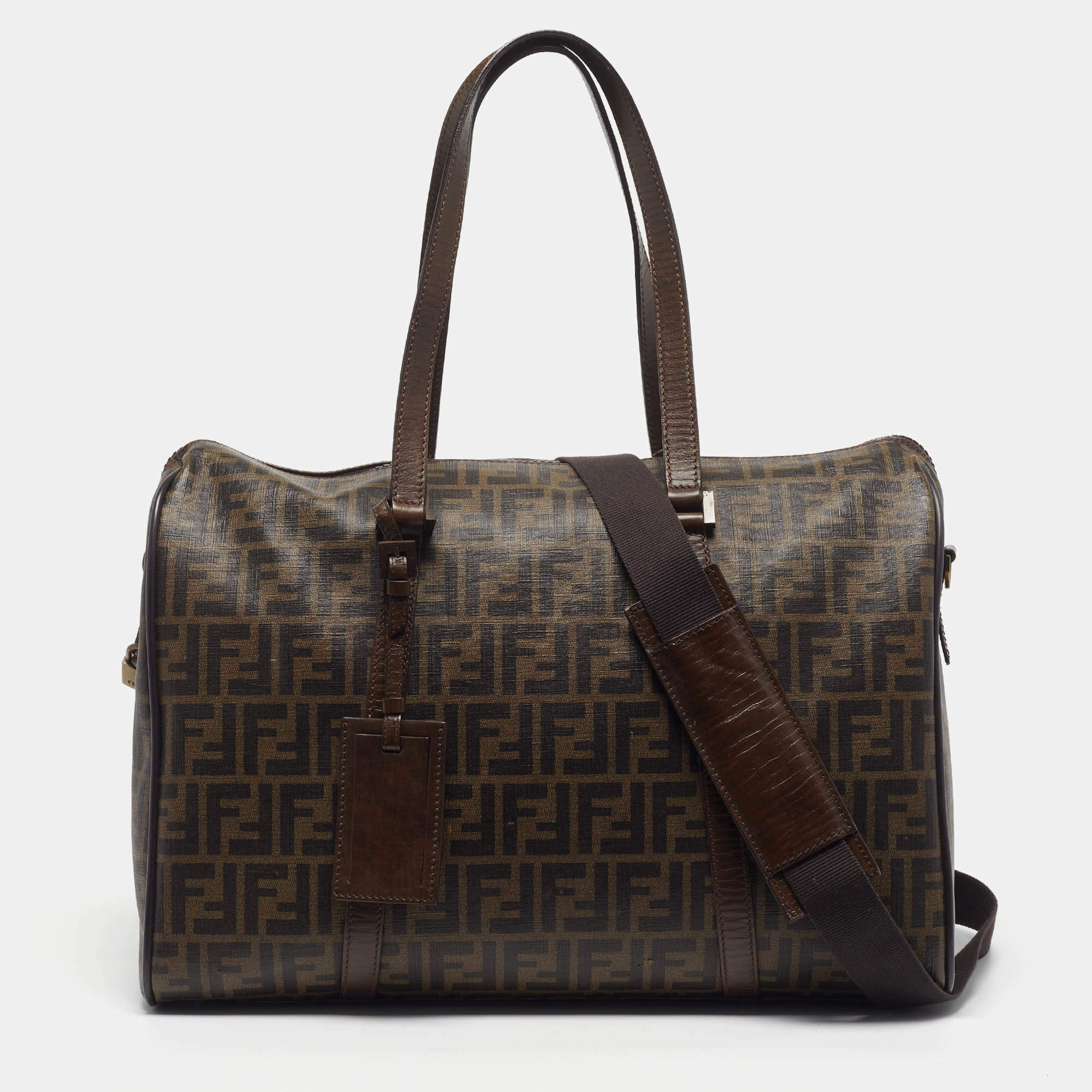 مملوكة مسبقًا حقيبة فندي دافل كانفس مطلي توتون زوكا