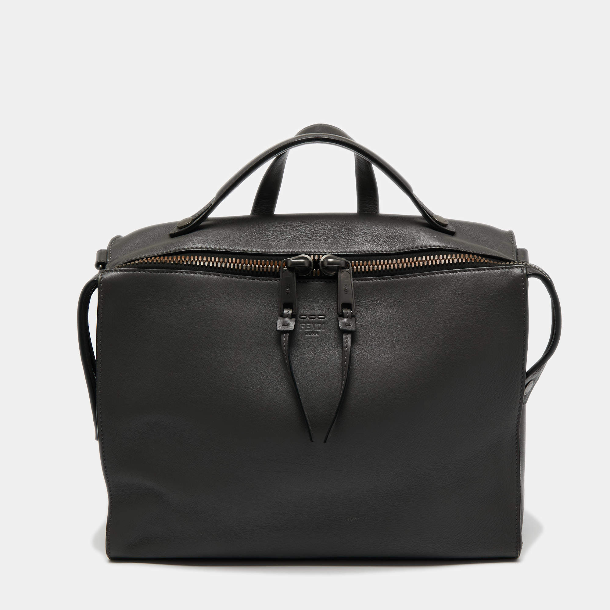 Fendi Selleria Lui Leather Bag - Black Messenger Bags, Bags - FEN155834