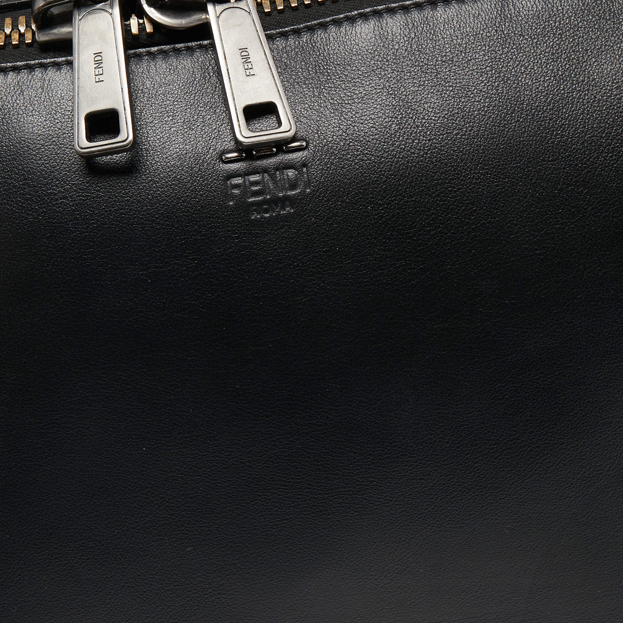 Fendi Black Leather Lui Briefcase Fendi