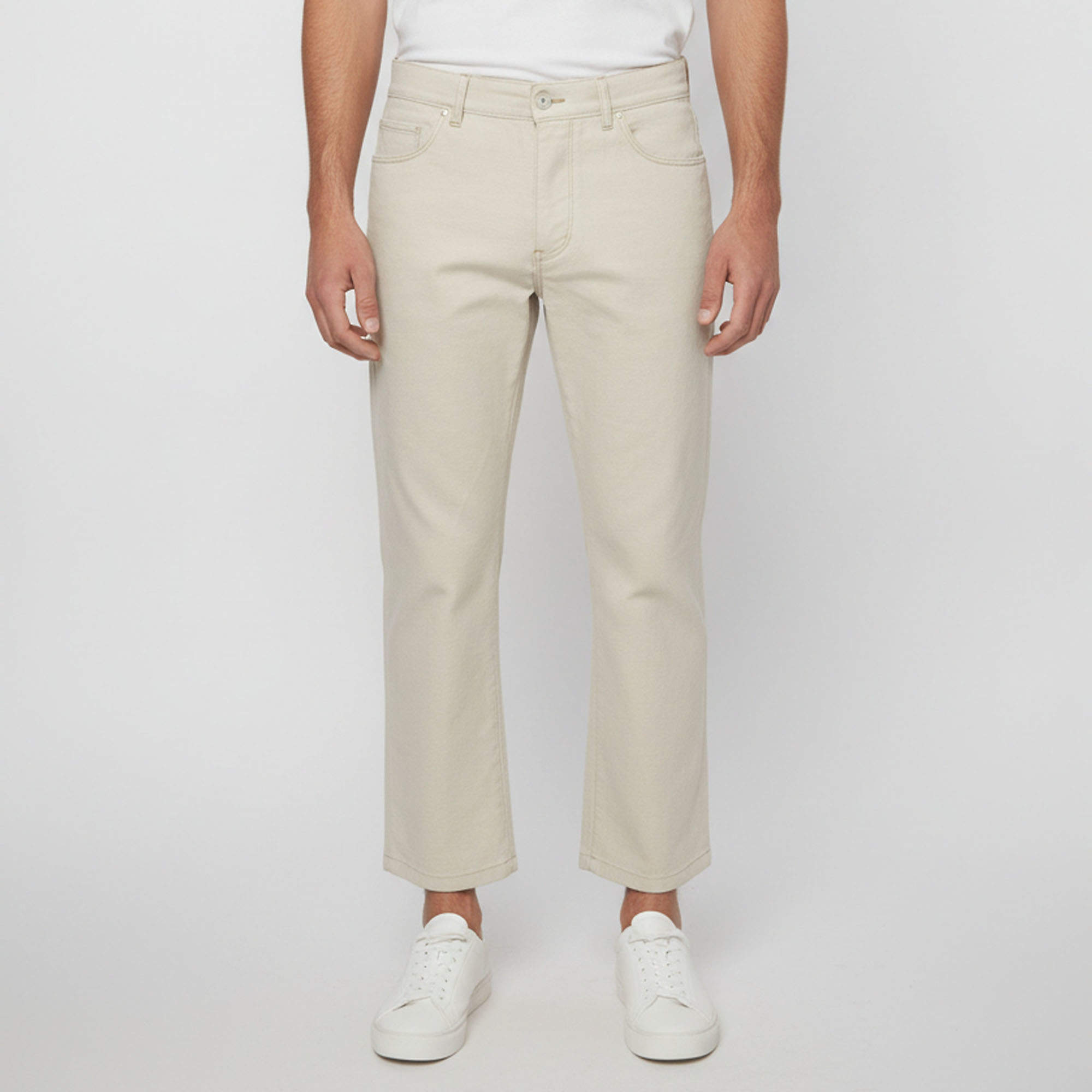 مملوكة مسبقًا Fendi Beige Denim Regular Fit Selleria Jeans XS/Waist 33"
