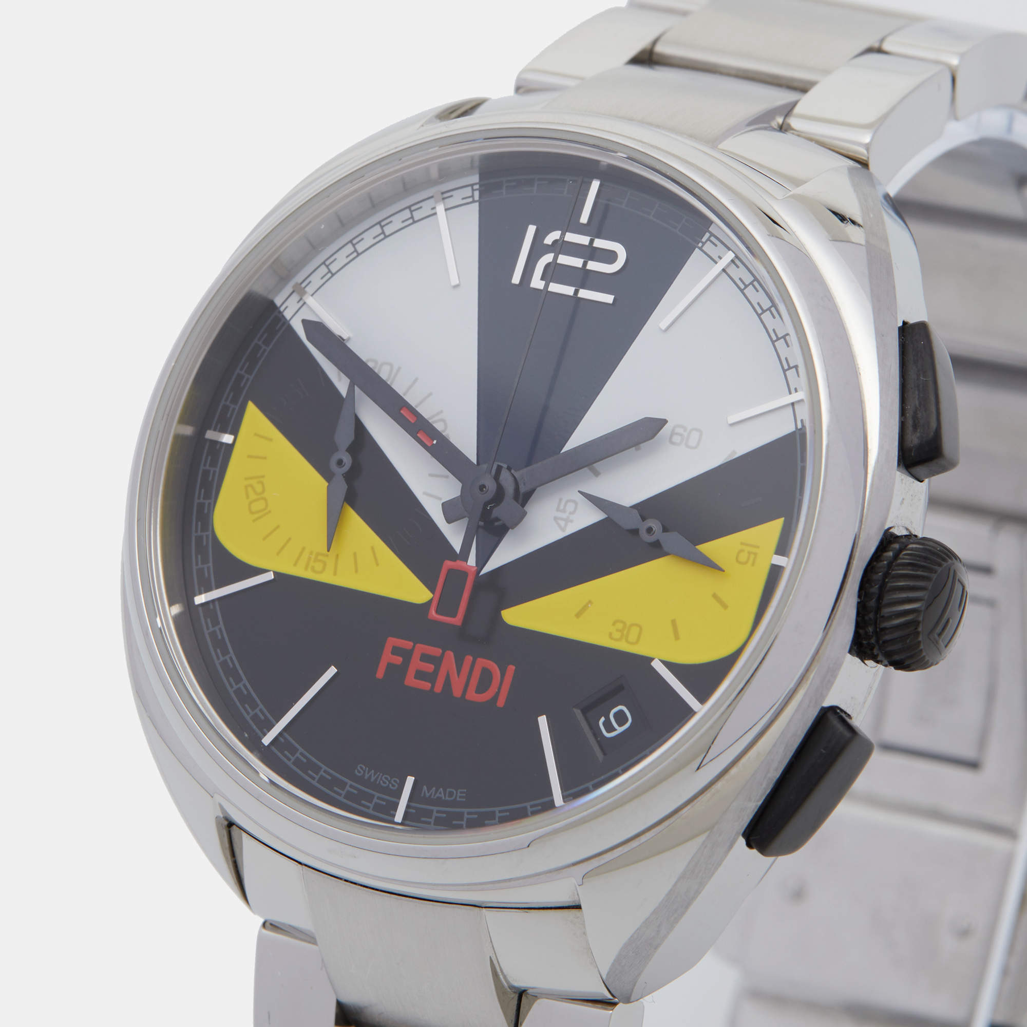 Fendi Multicolor Stainless Steel Momento Bugs 21200G Men s Wristwatch 40 mm Fendi TLC