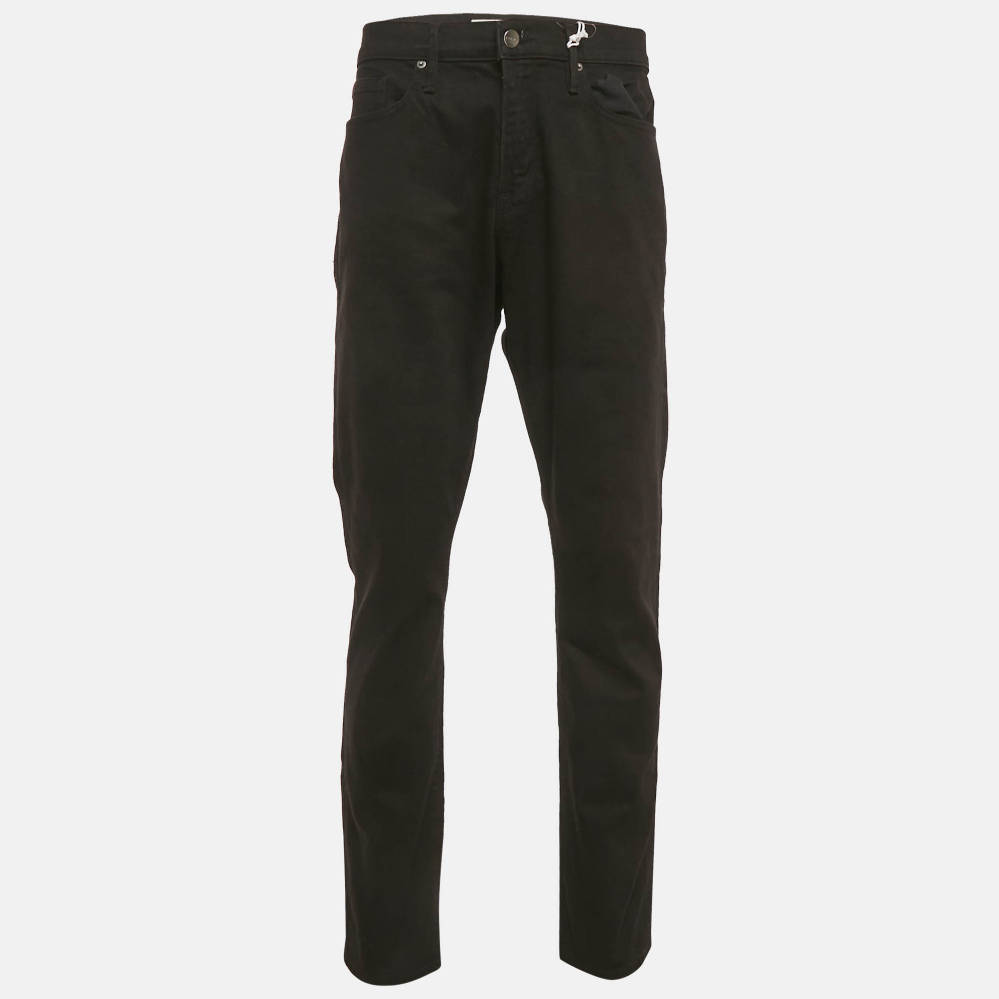 Pre Owned Frame Black Denim L'Homme Slim Jeans XL Waist 37"