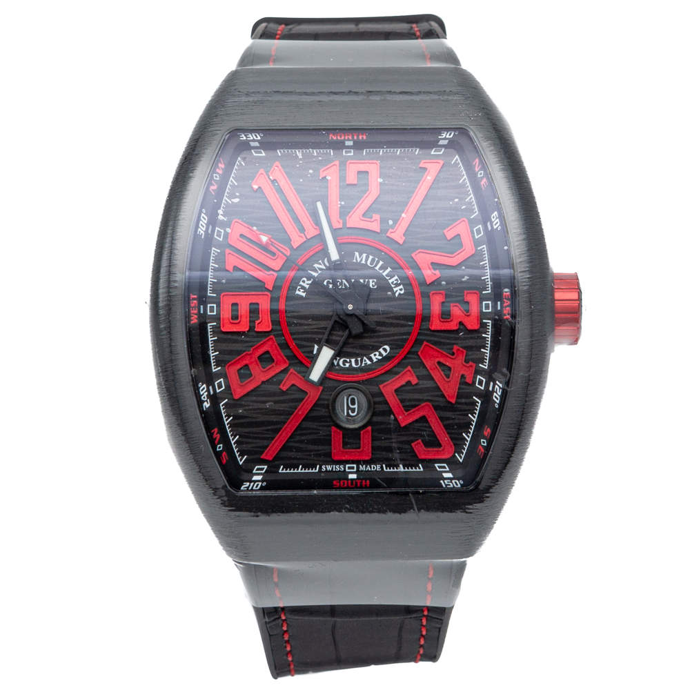 Franck Muller Black Vanguard  Stainless Steel Automatic Men's Wristwatch 44 MM