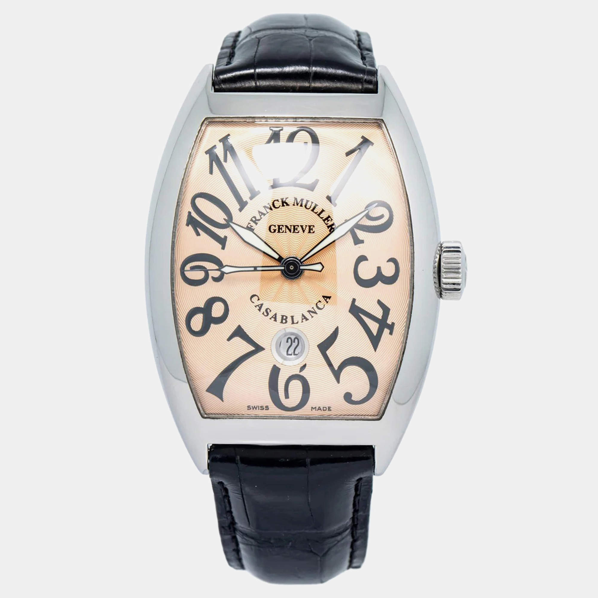 Franck Muller Casablanca 8880 C DT Automatic Cream Stainless Steel Men's Wristwatch 39mm
