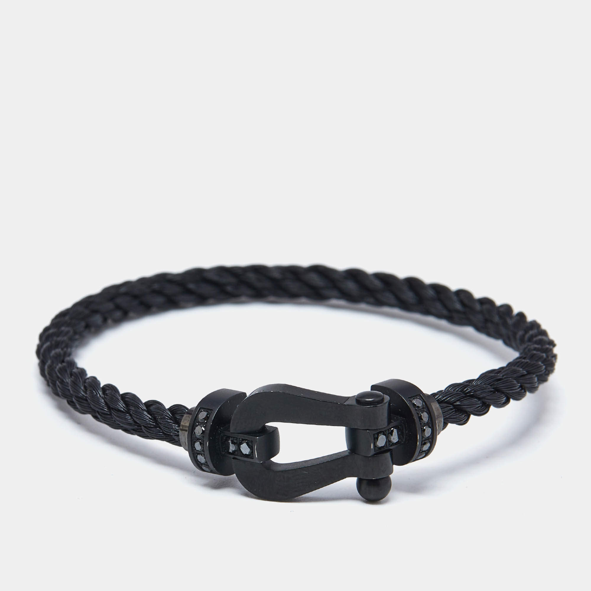 Fred Force 10 Black Diamonds Titanium Steel Bracelet 17