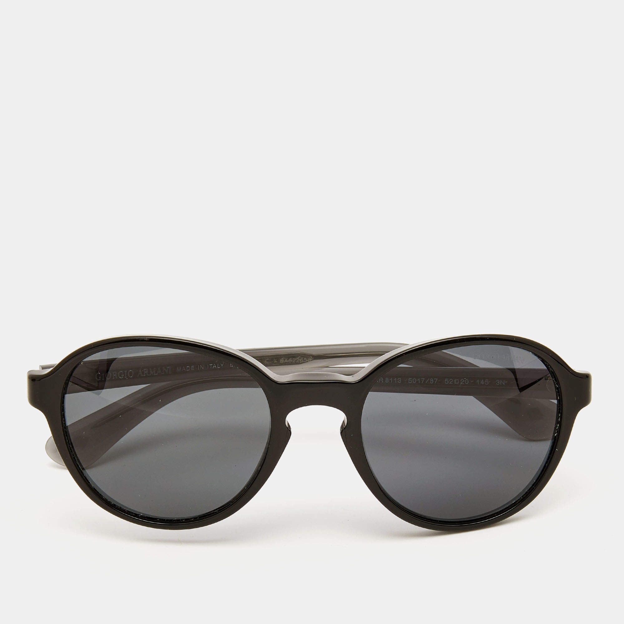 Giorgio Armani Black Oval Sunglasses