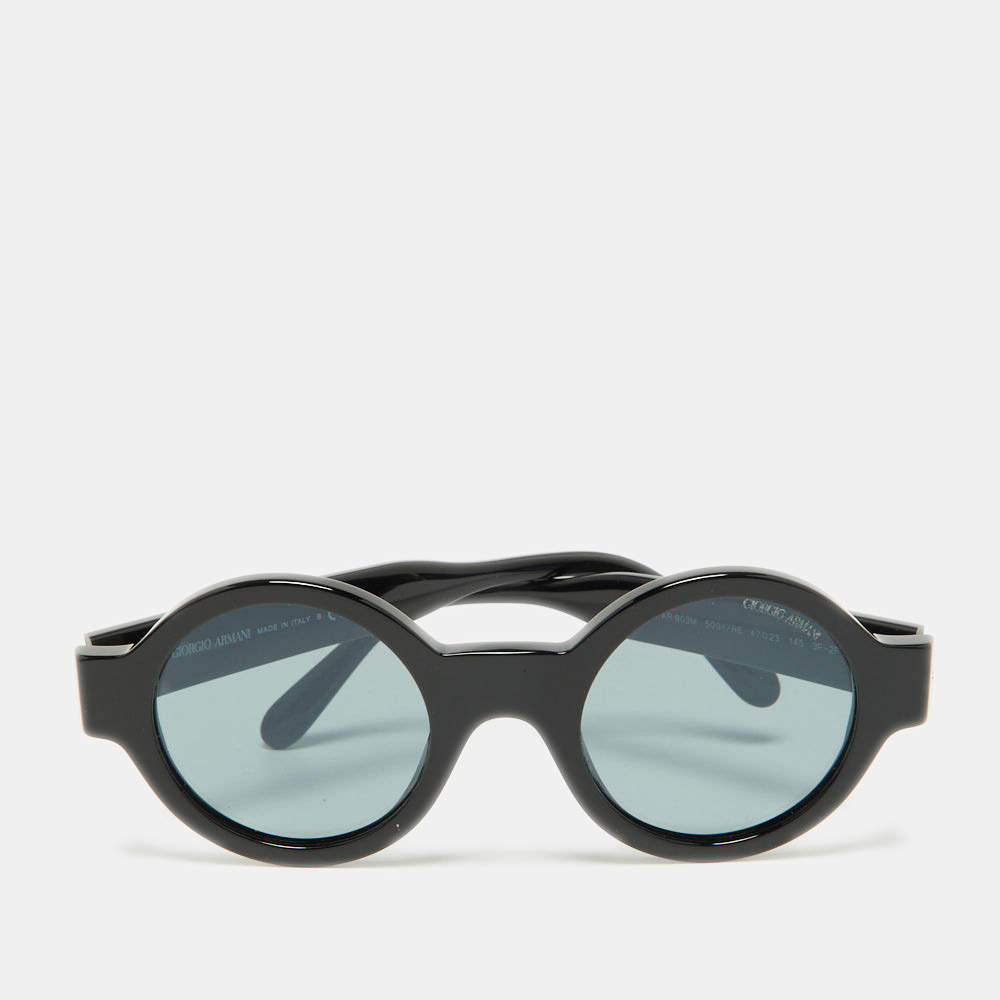 Giorgio Armani Black/Grey AR903M Round Sunglasses