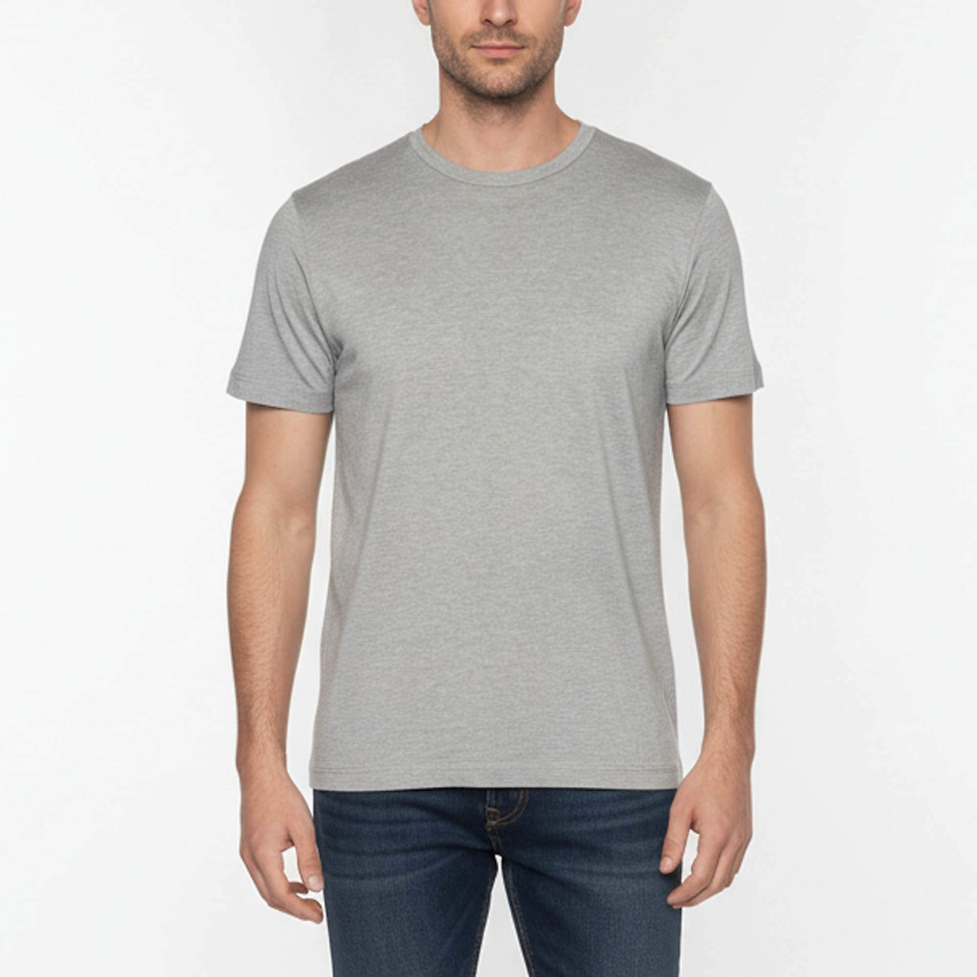 مملوكة مسبقًا Giorgio Armani Grey Jersey Crewneck T-Shirt M