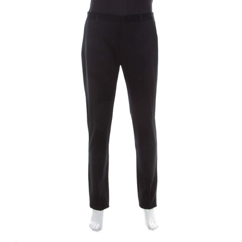 Giorgio Armani Black Stretch Jersey Trousers XL 