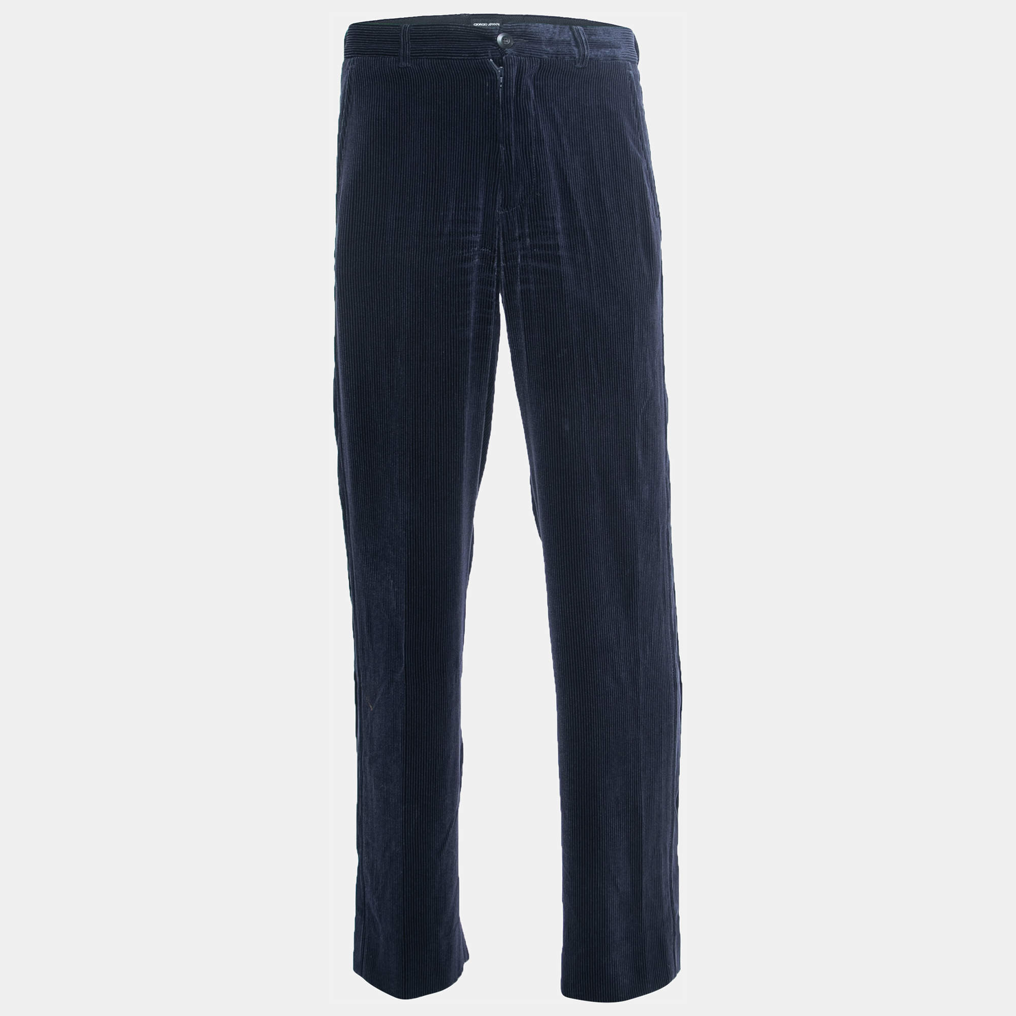 Emporio Armani Grey Flat-Front Wool Trousers for Men Online India at  Darveys.com