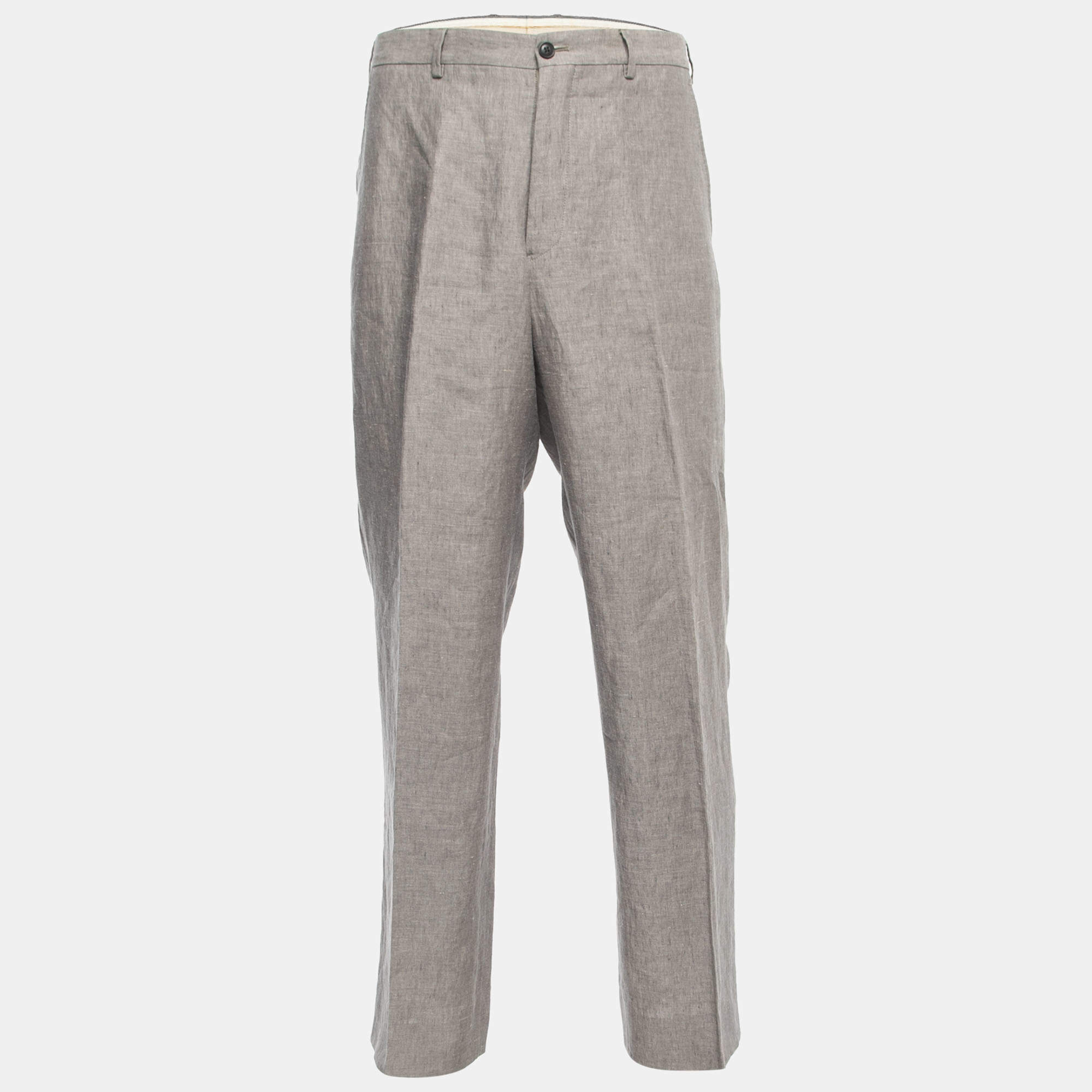 Giorgio Armani Linen Trousers | Green | FARFETCH