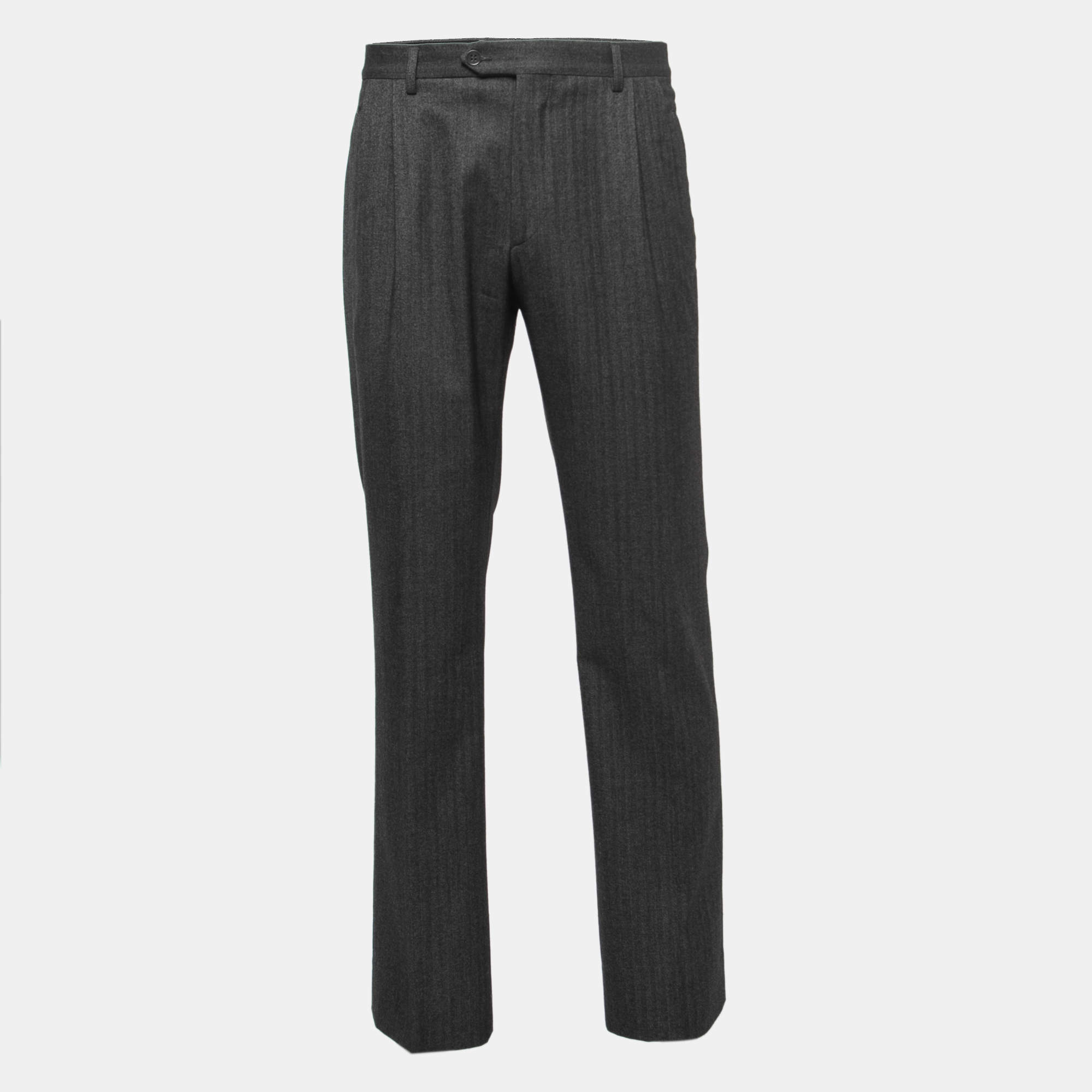 Giorgio Armani Grey Wool Blend Trousers XL