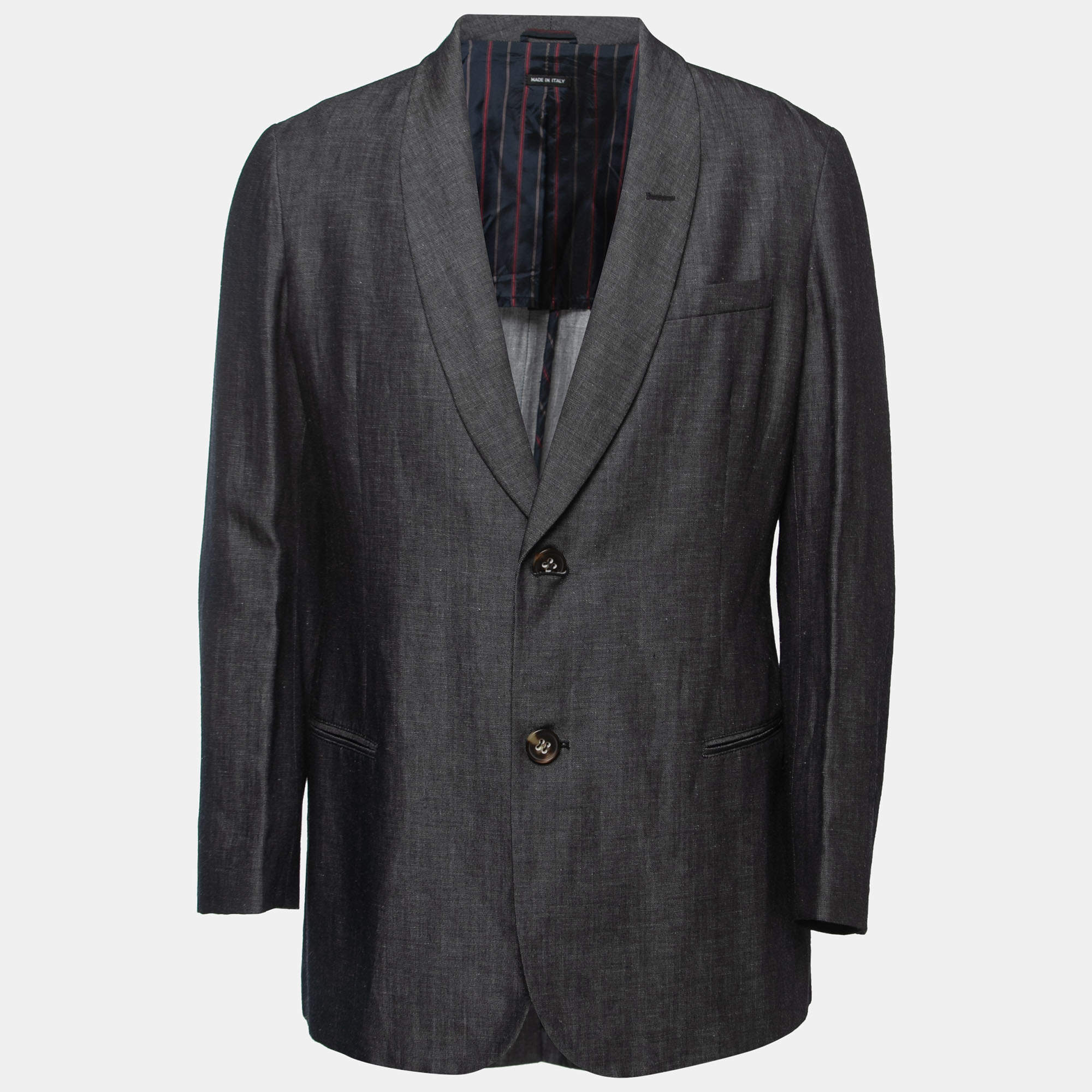 Giorgio Armani Navy Blue Wool Blend Single Breasted Blazer XXL