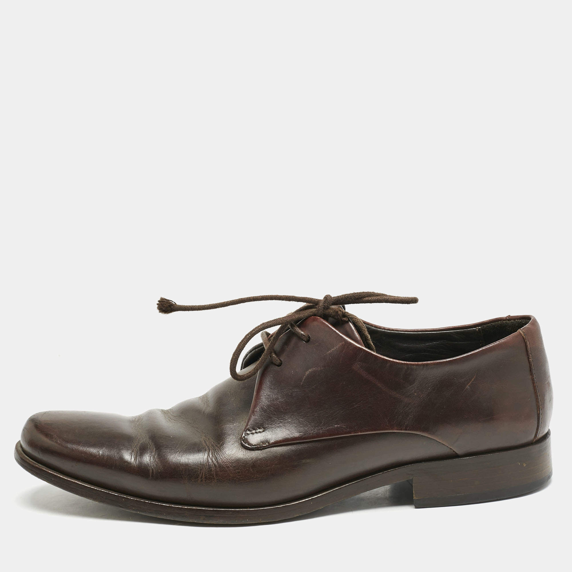Giorgio Armani Brown Leather Classic Oxfords Size 41