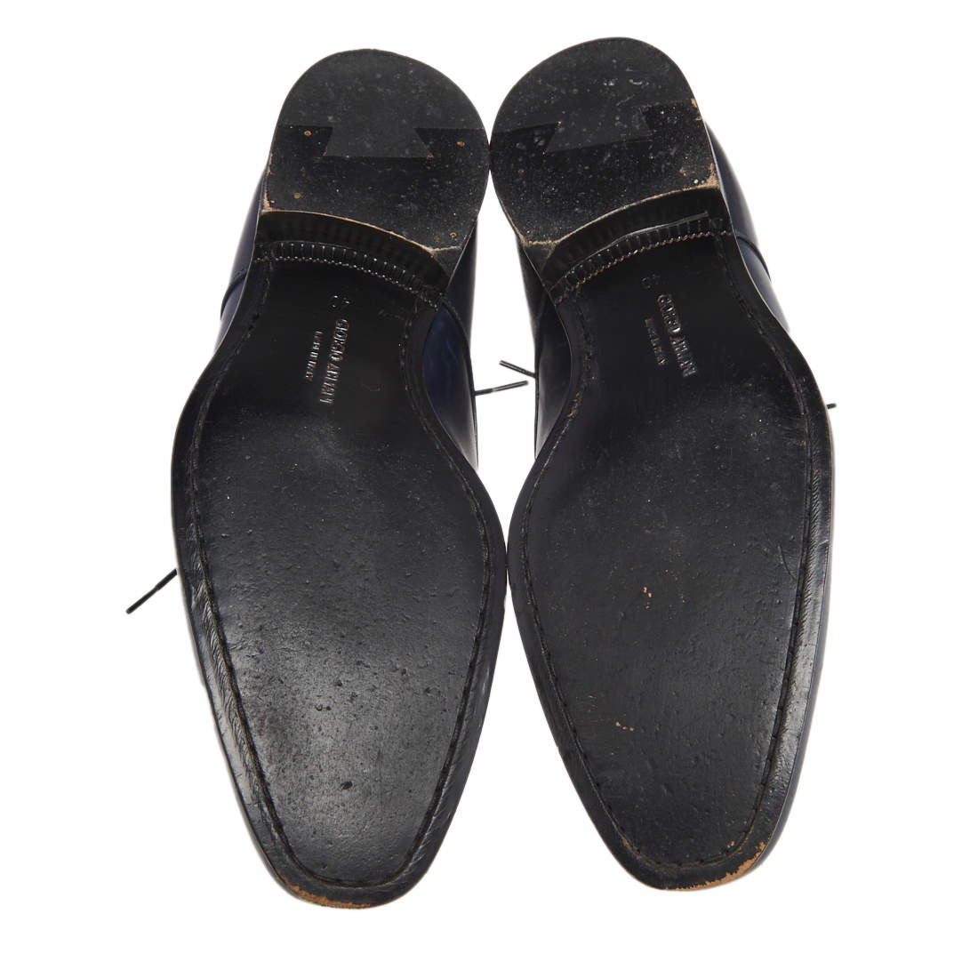 Giorgio Armani Blue Leather Oxford Shoes Size 40 Giorgio Armani | TLC