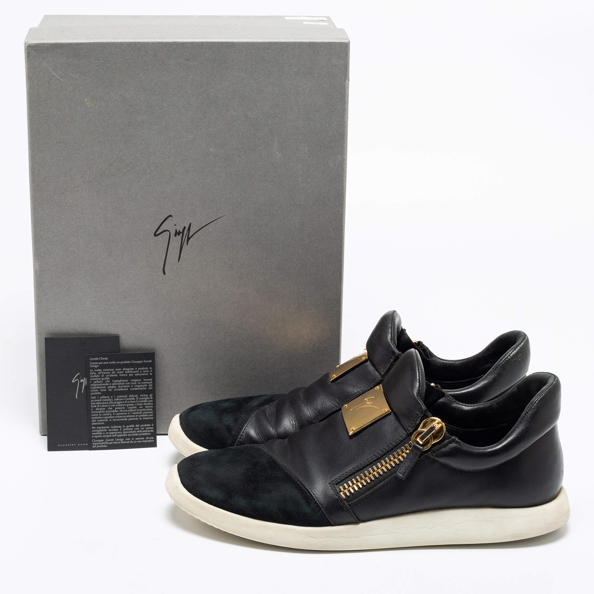 Louis Vuitton Black Leather/Suede Vence Sneakers Size 7/37.5 - Yoogi's  Closet