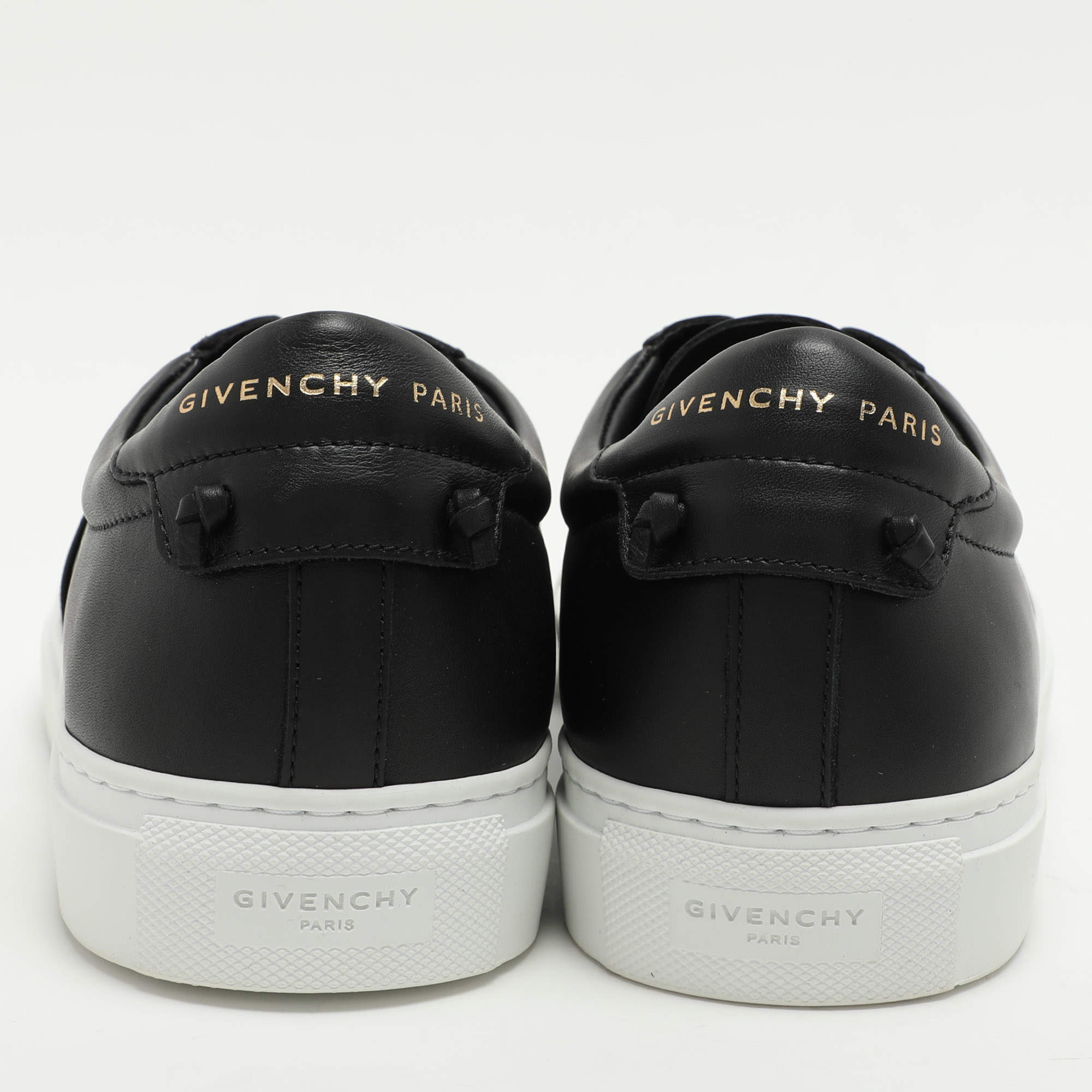 Givenchy Black Leather Urban Street Slip On Sneakers Size 41 