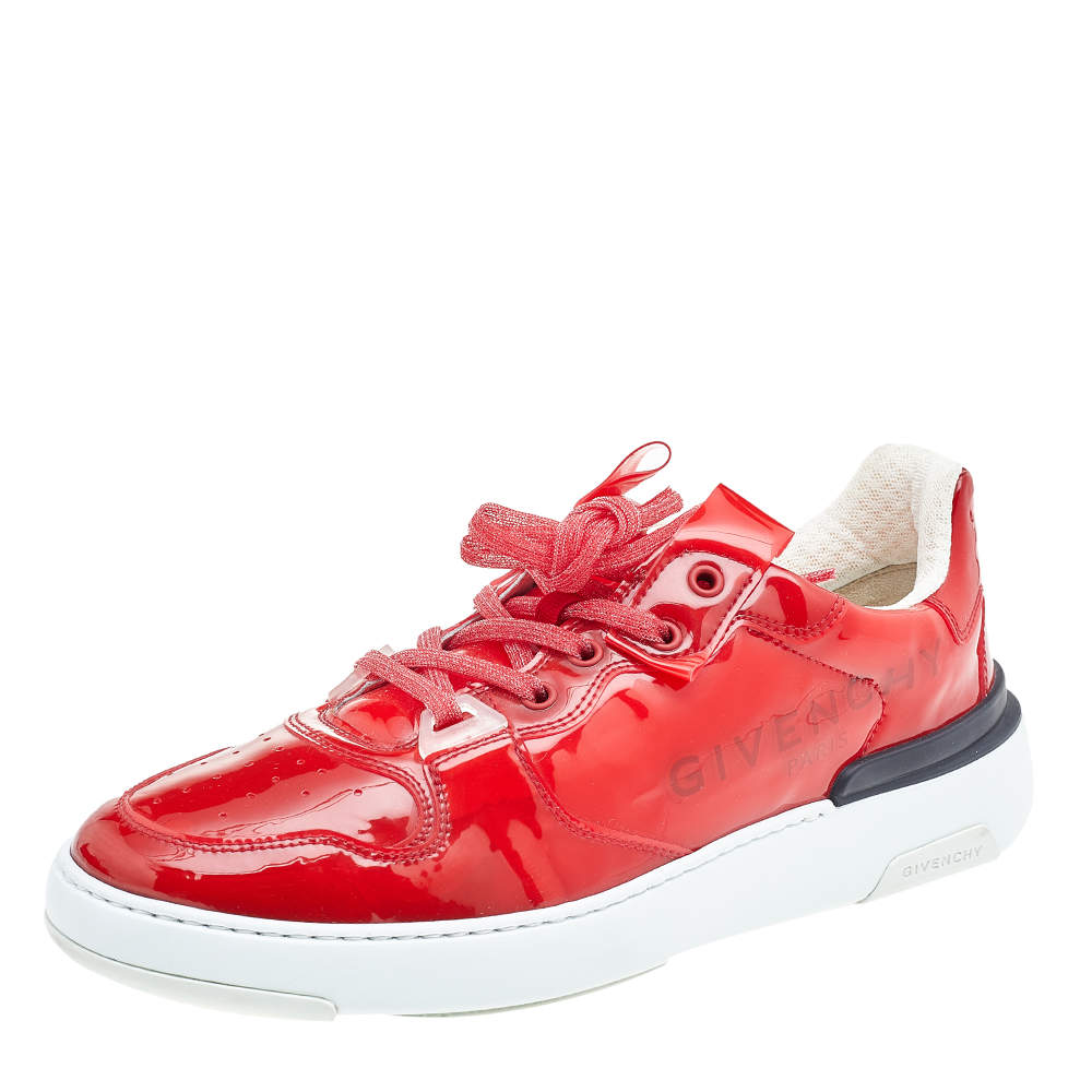 Givenchy Red Vinyl Wing Low Top Sneakers Size 42 Givenchy | TLC