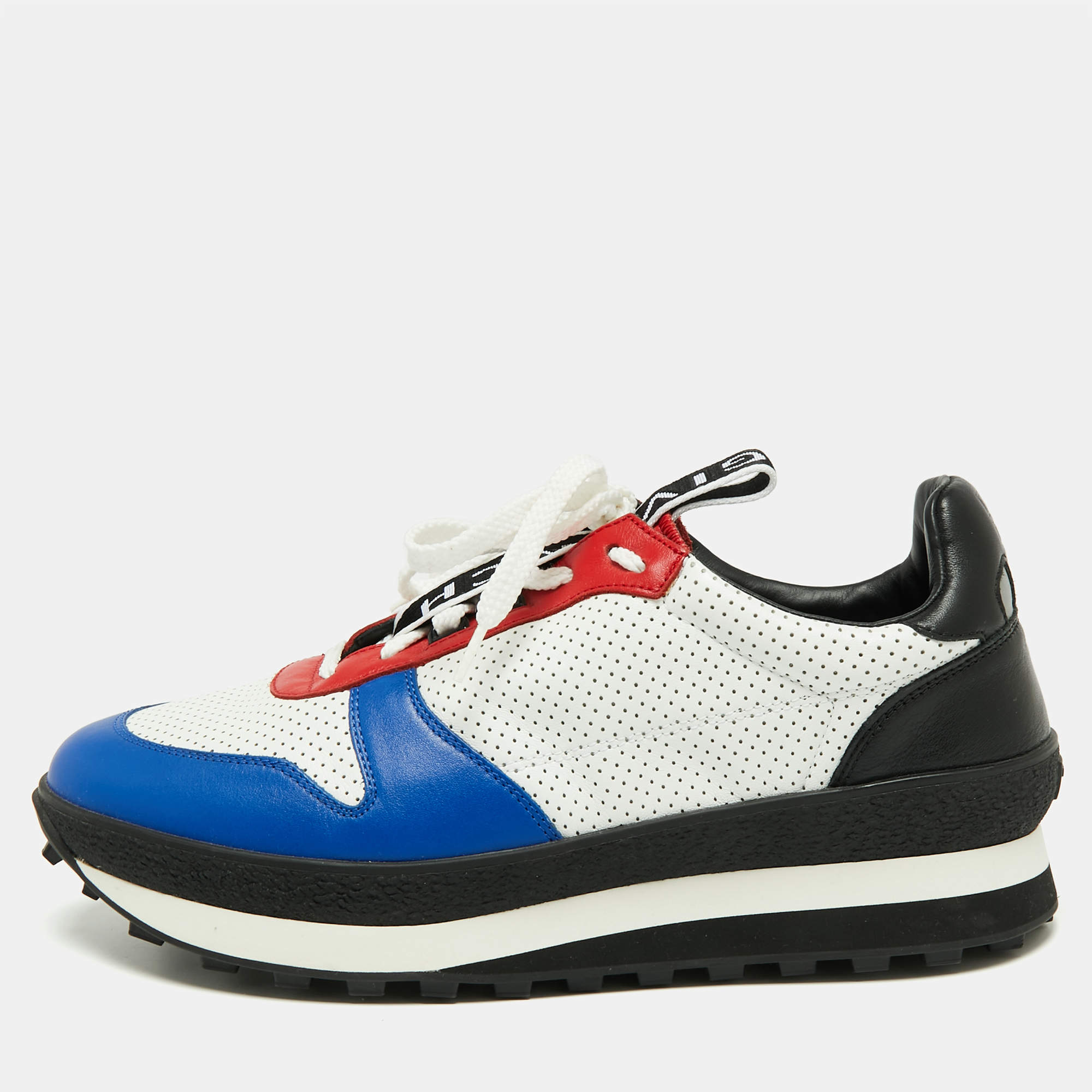 Pre Owned حذاء رياضي جيفنشي جلد متعدد الألوان برباط مقاس 43