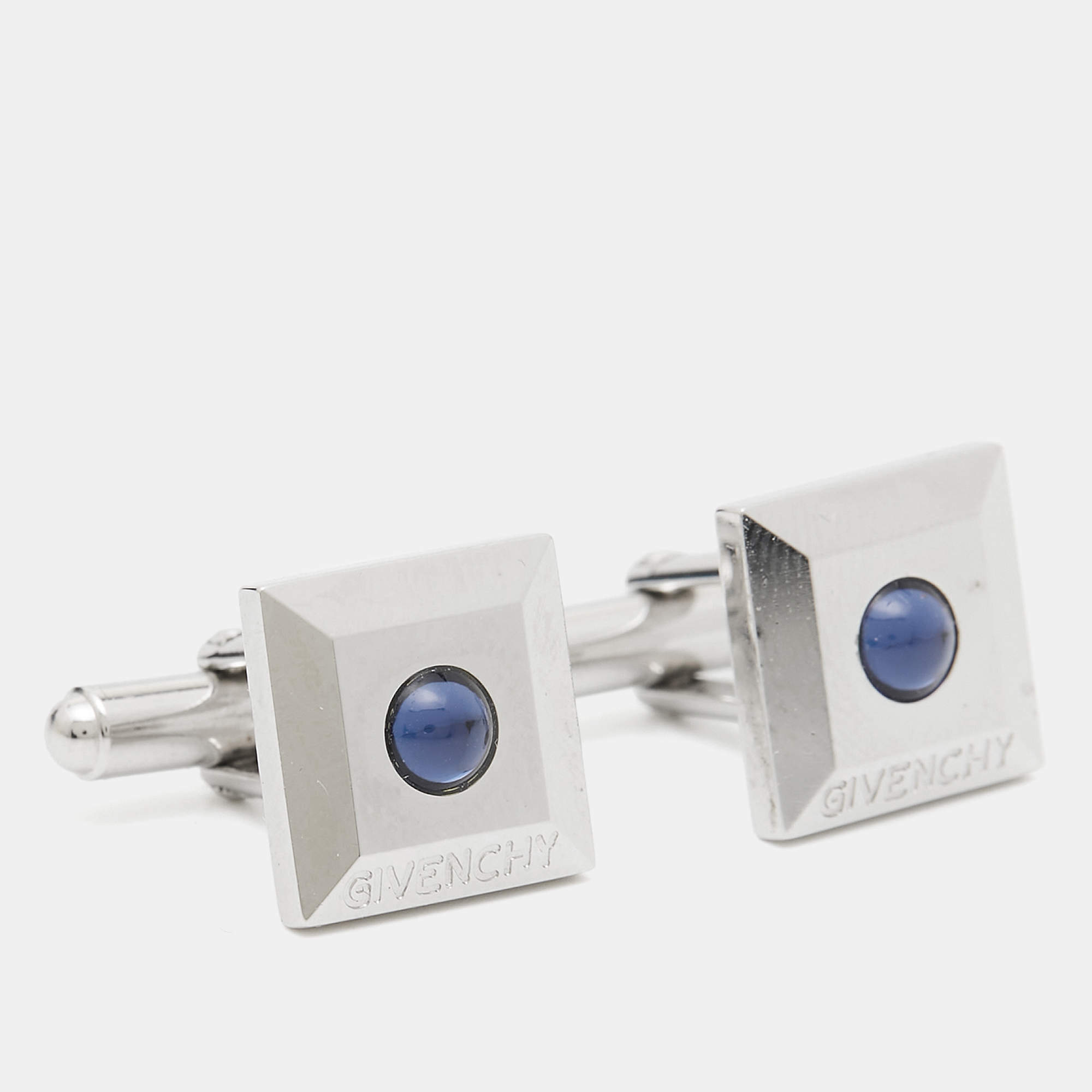 Givenchy Resin Silver Tone Cufflinks