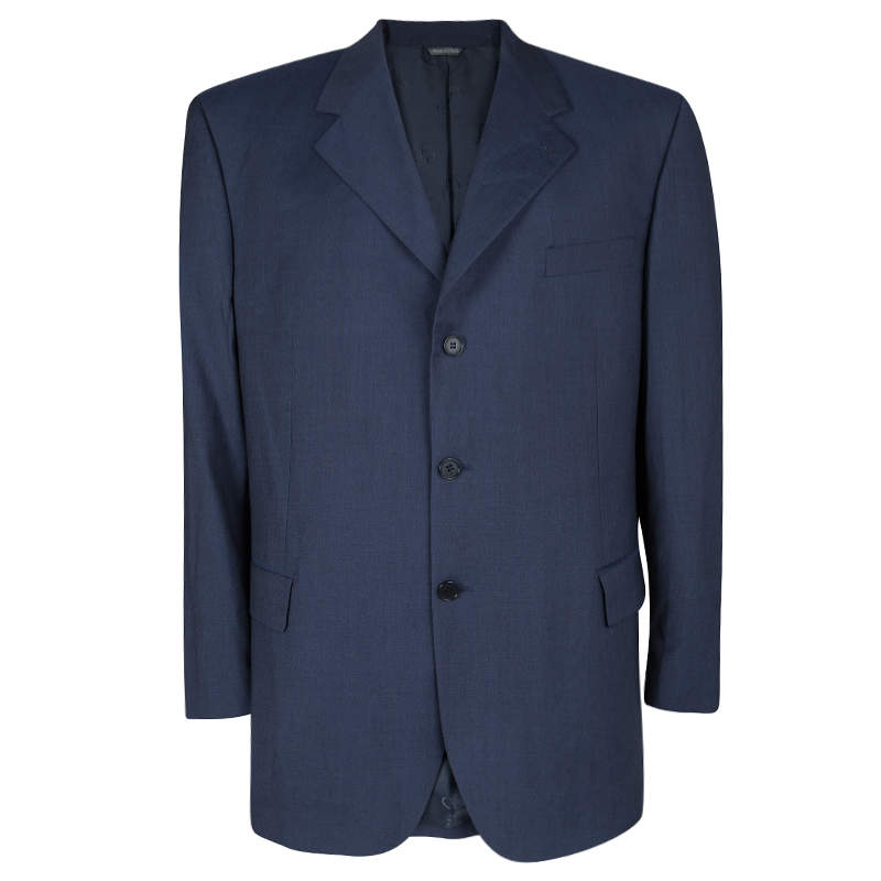 Givenchy Gentleman Blue Wool Tailored Blazer 4XL 