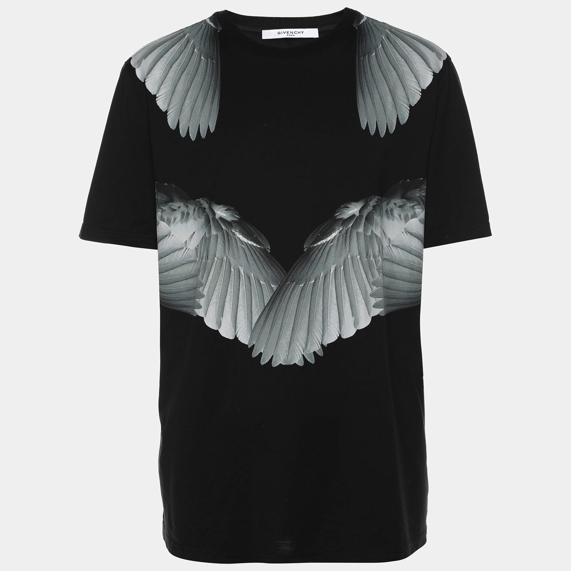 Givenchy Black Cotton Wings Print T-Shirt M