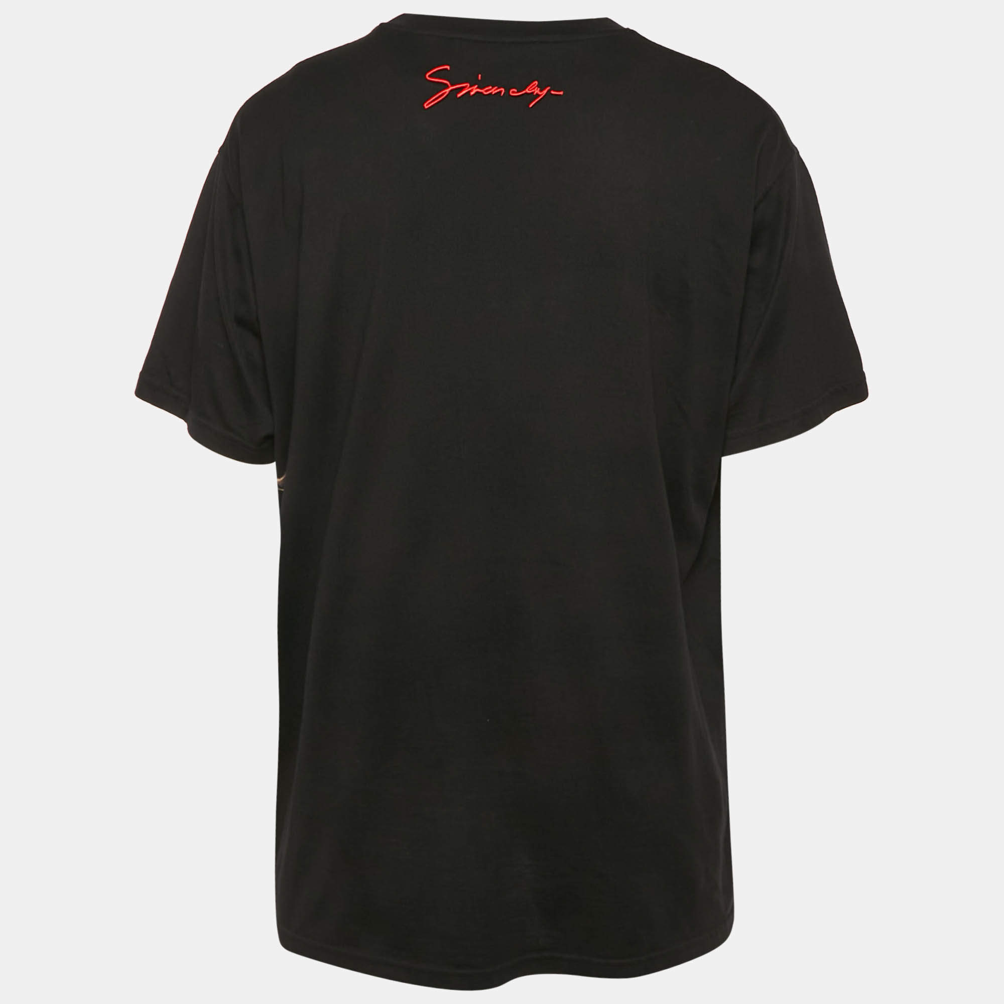 Tシャツ・カットソー *GIVENCHY* Reverse Logo Cotton Overfit Short Sleeve T-Shirt Givenchy Reverse Logo Print T-Shirt Givenchy