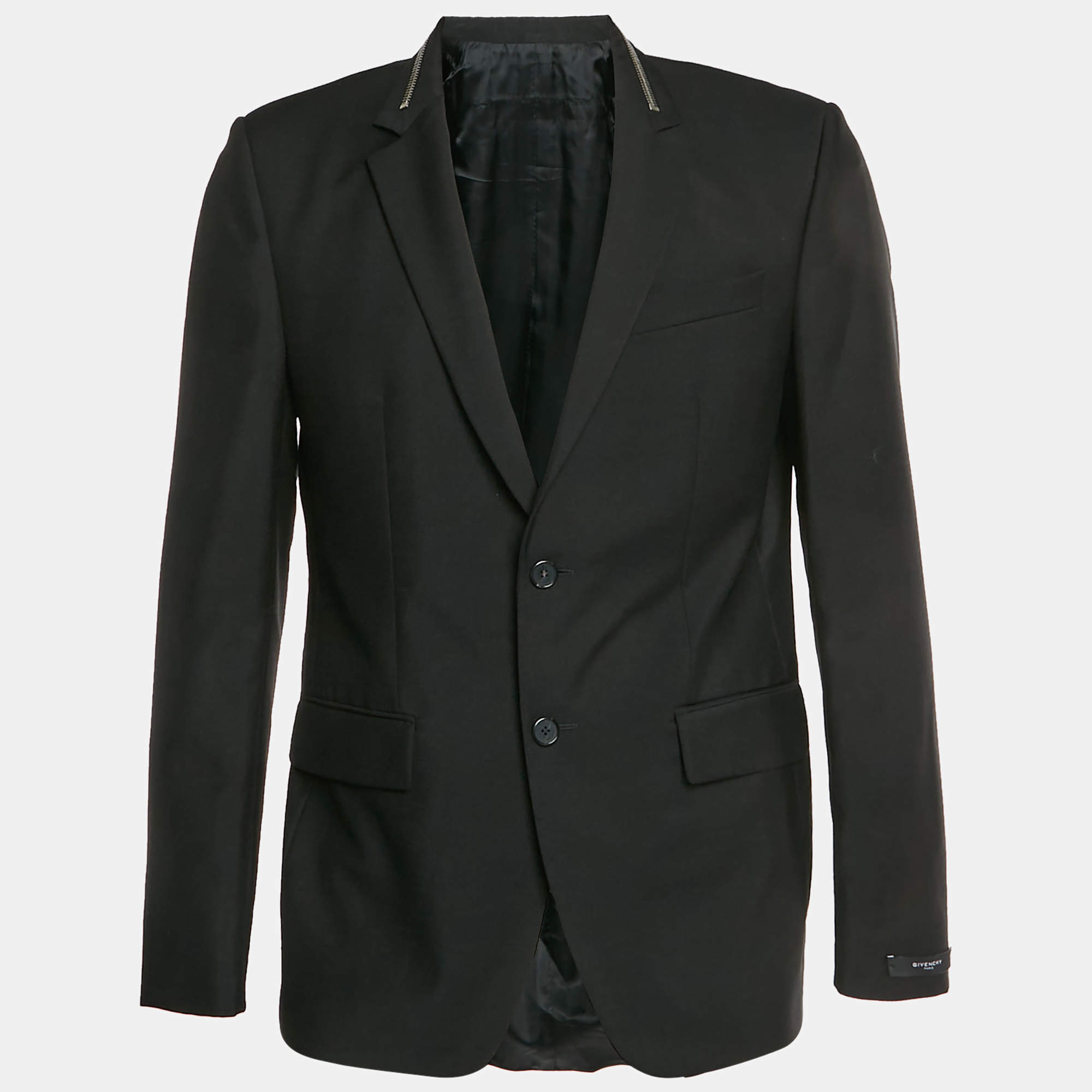 Pre Owned Givenchy Black Wool Blend Regular Fit Blazer XL