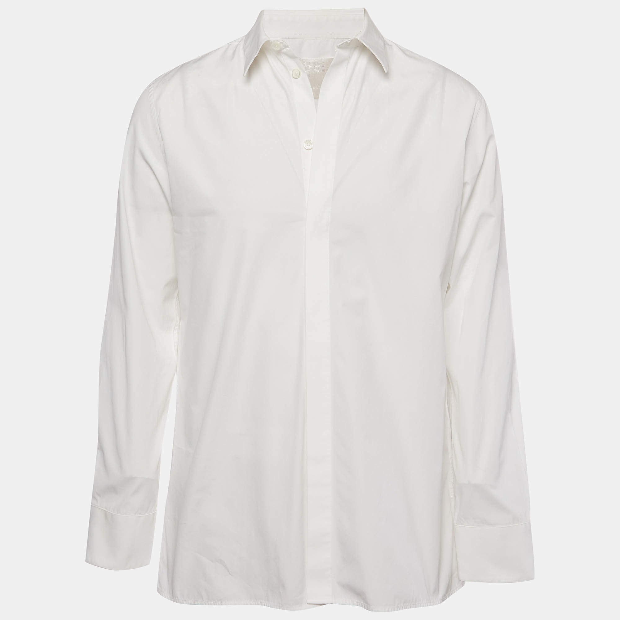 Pre Owned Givenchy White Cotton Long Sleeve Shirt XXL
