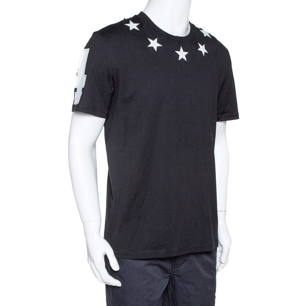black givenchy t shirt white stars