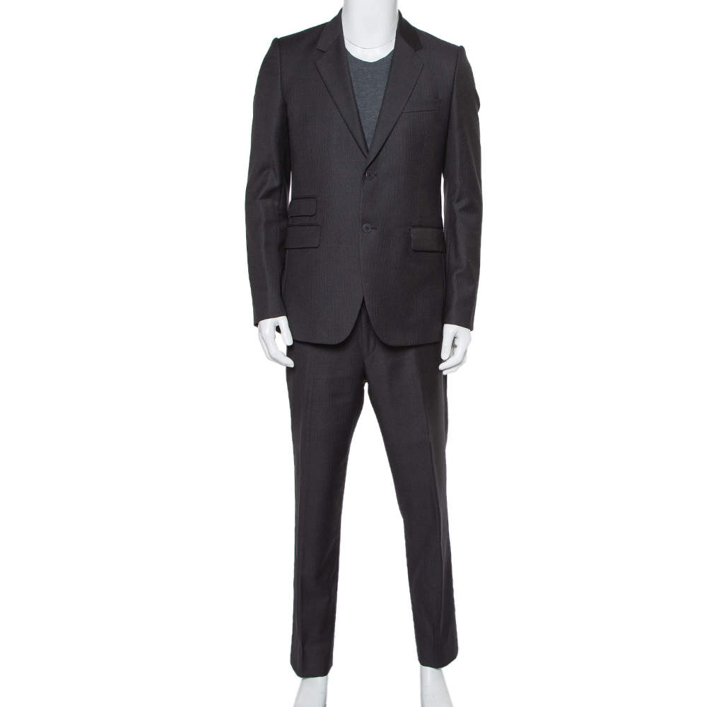 Givenchy Dark Grey Wool Suit L
