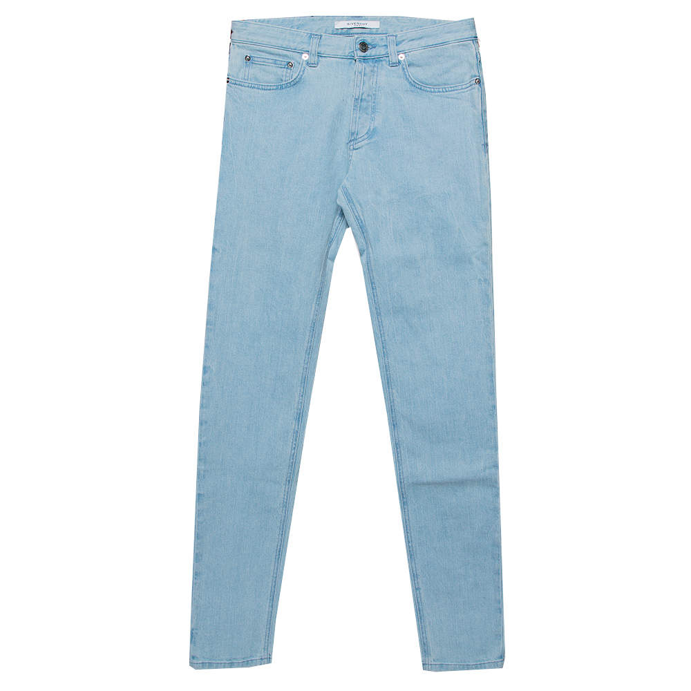 Distressed wide-leg jeans in blue - Givenchy